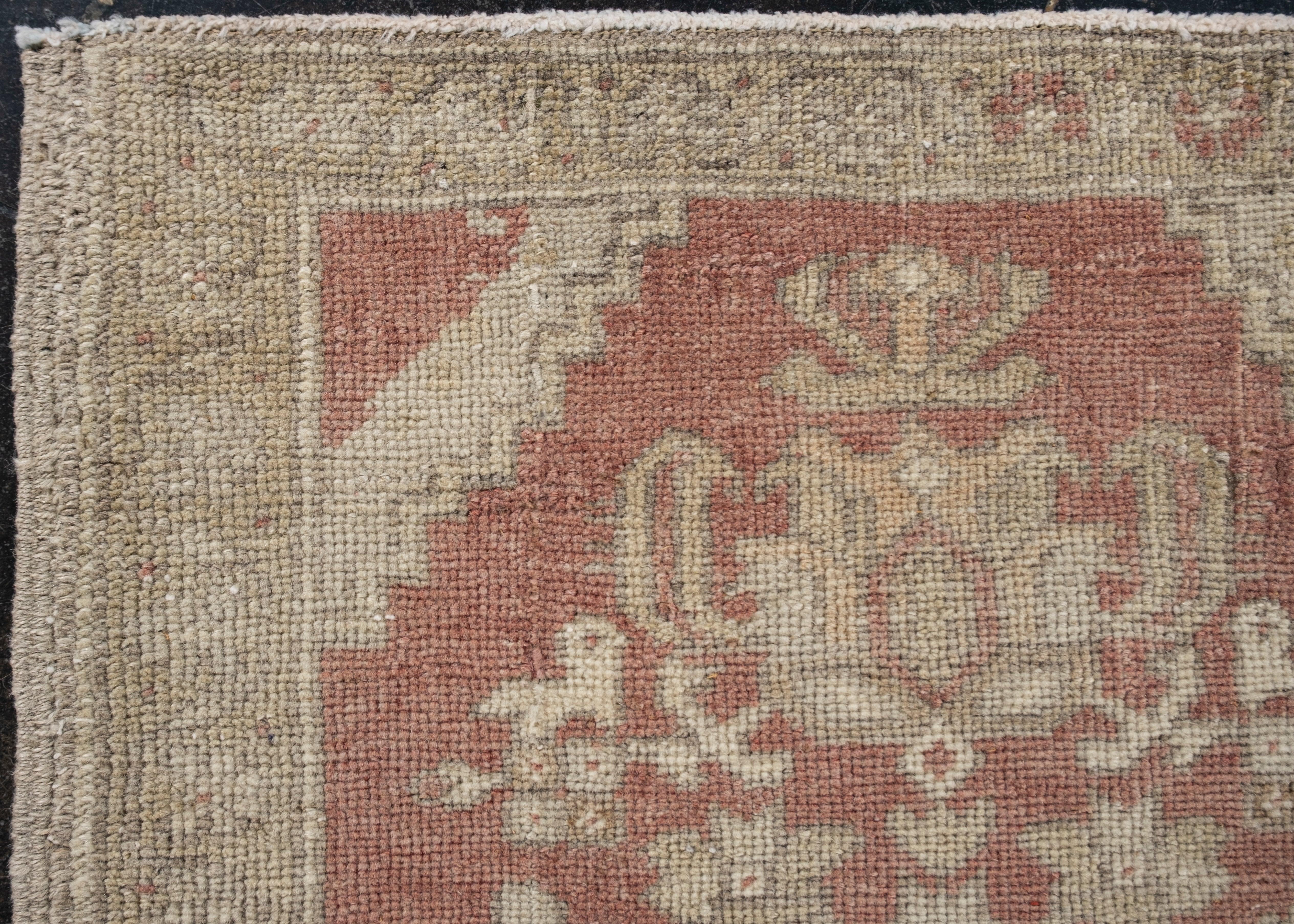 Annodato a mano Oriental Hand Knots Rugs Vintage Turkish Mini Rug 1'9