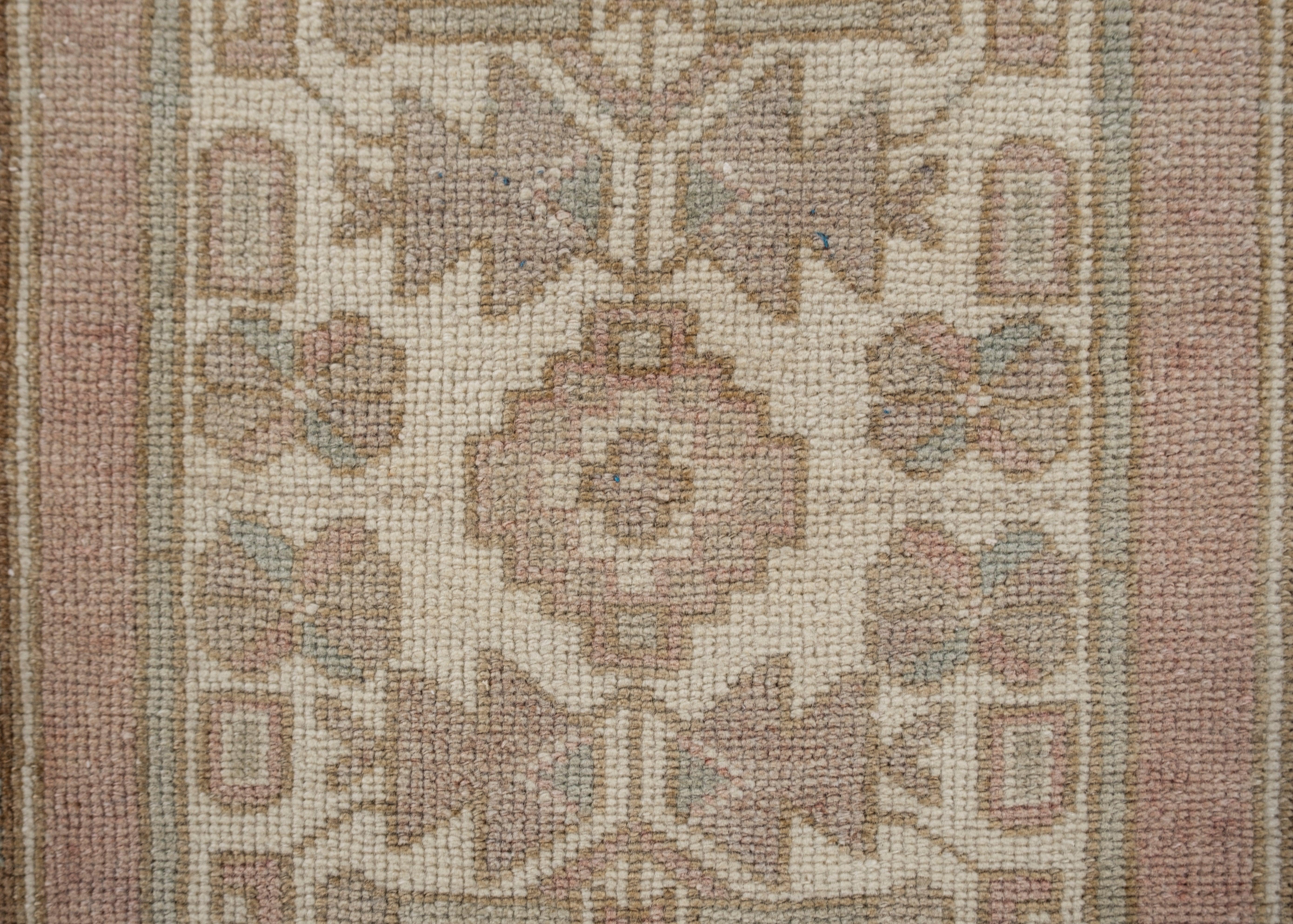 Oushak Rug Oriental Hand Knotted Turkish Oushak 2'7