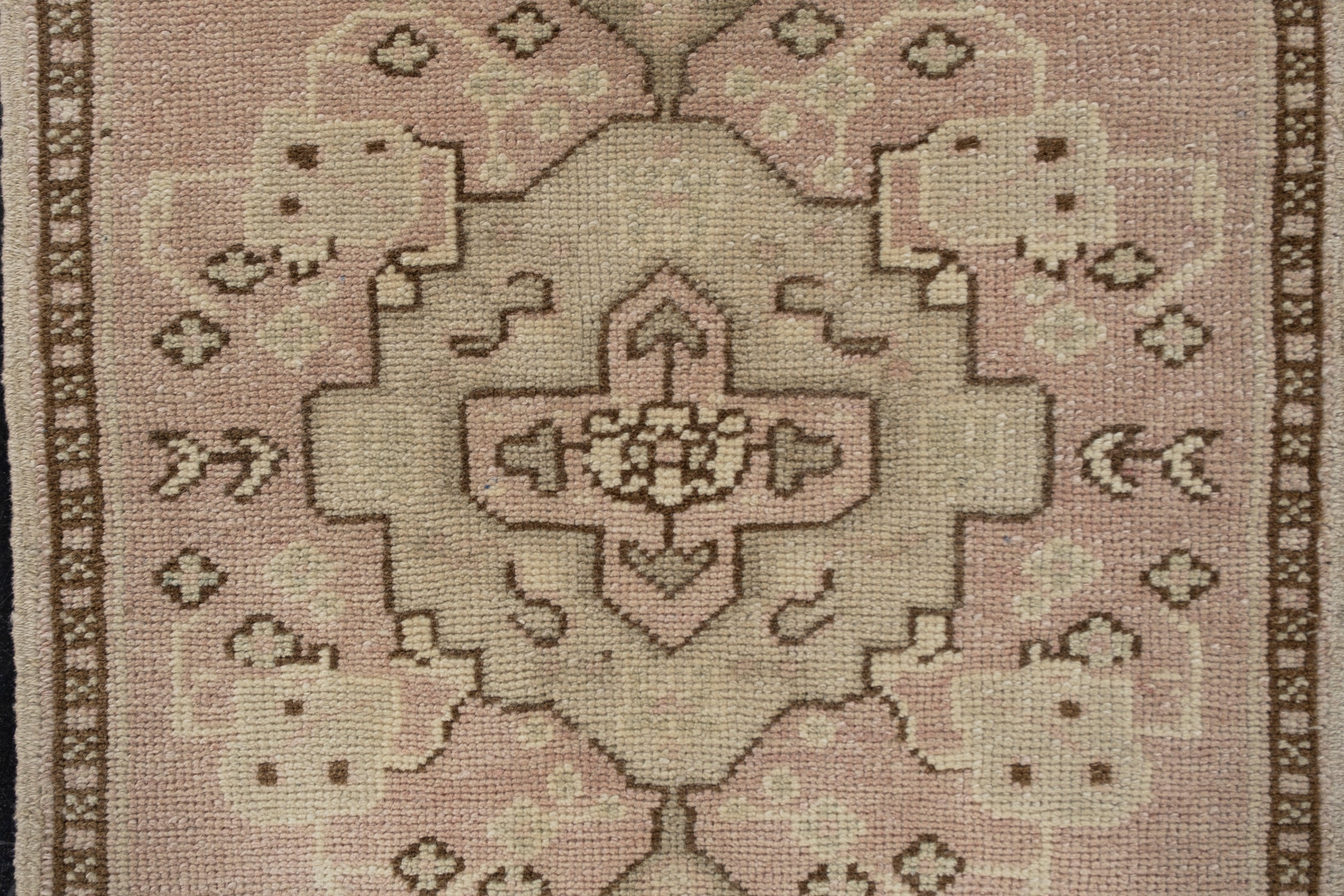 Oushak Rug Oriental Hand Knotted Turkish Oushak 2'8