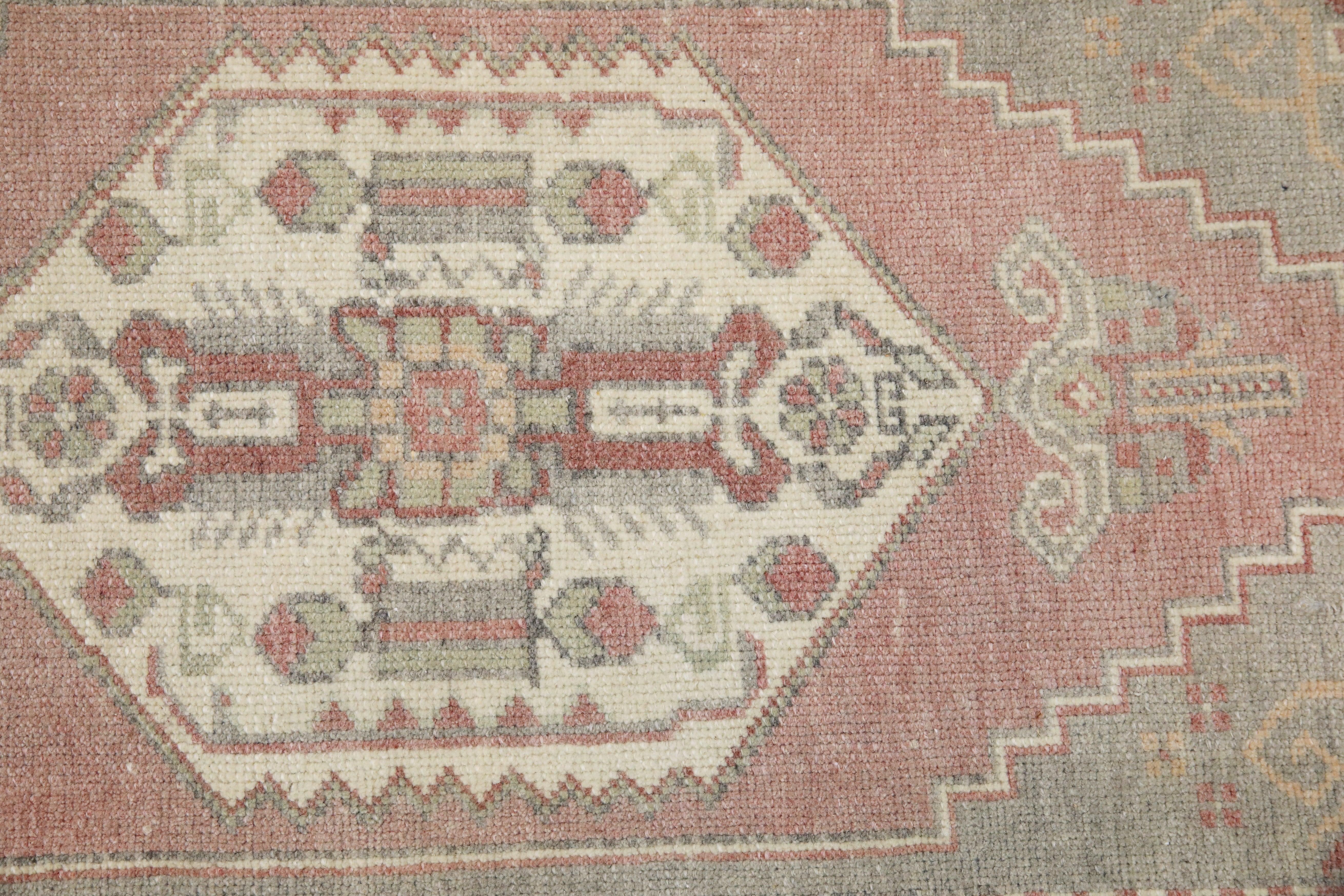 Oriental Hand Knotted Vintage Turkish Mini Rug 1'9