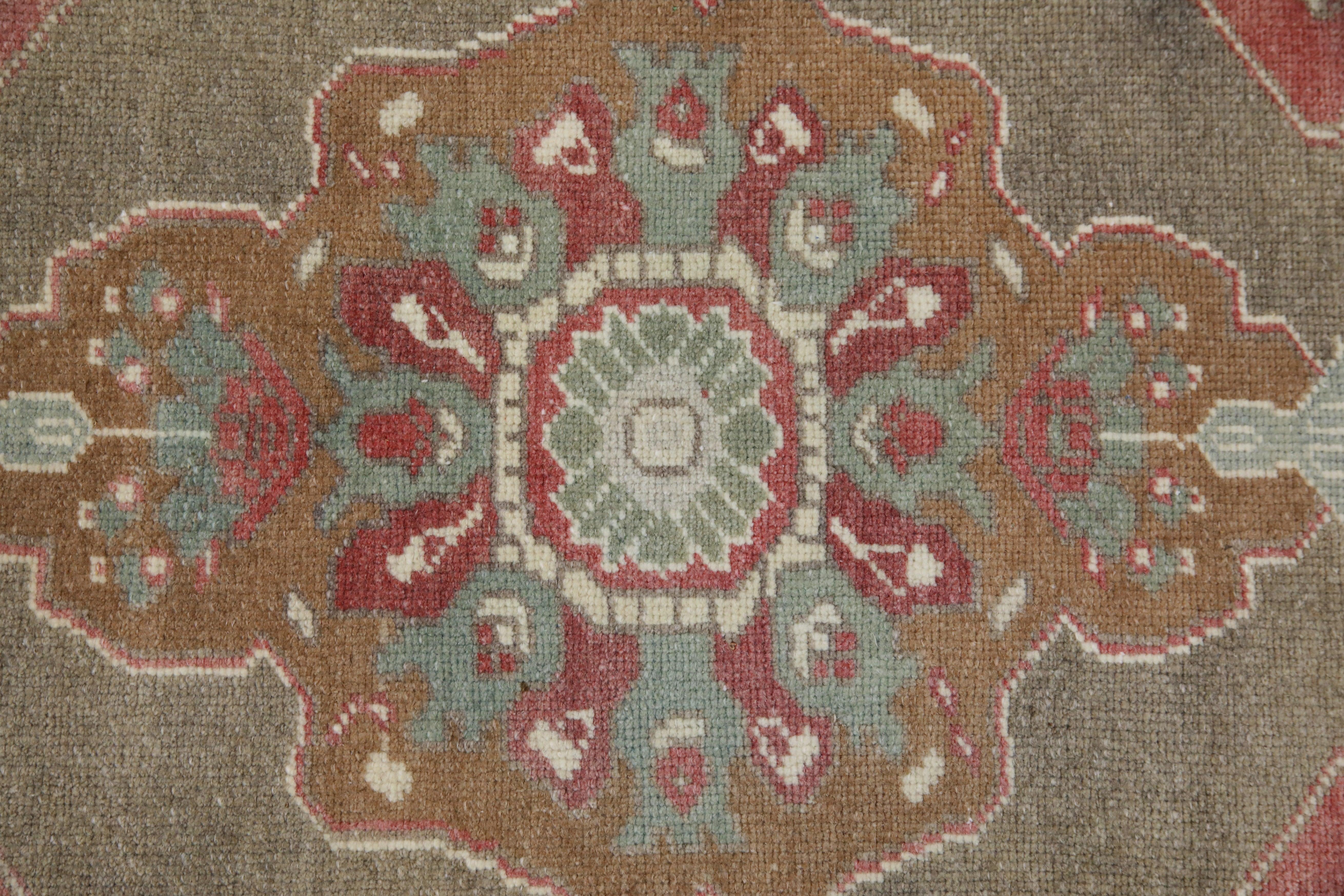 Oriental Hand Knotted Vintage Turkish Mini Rug 1'9