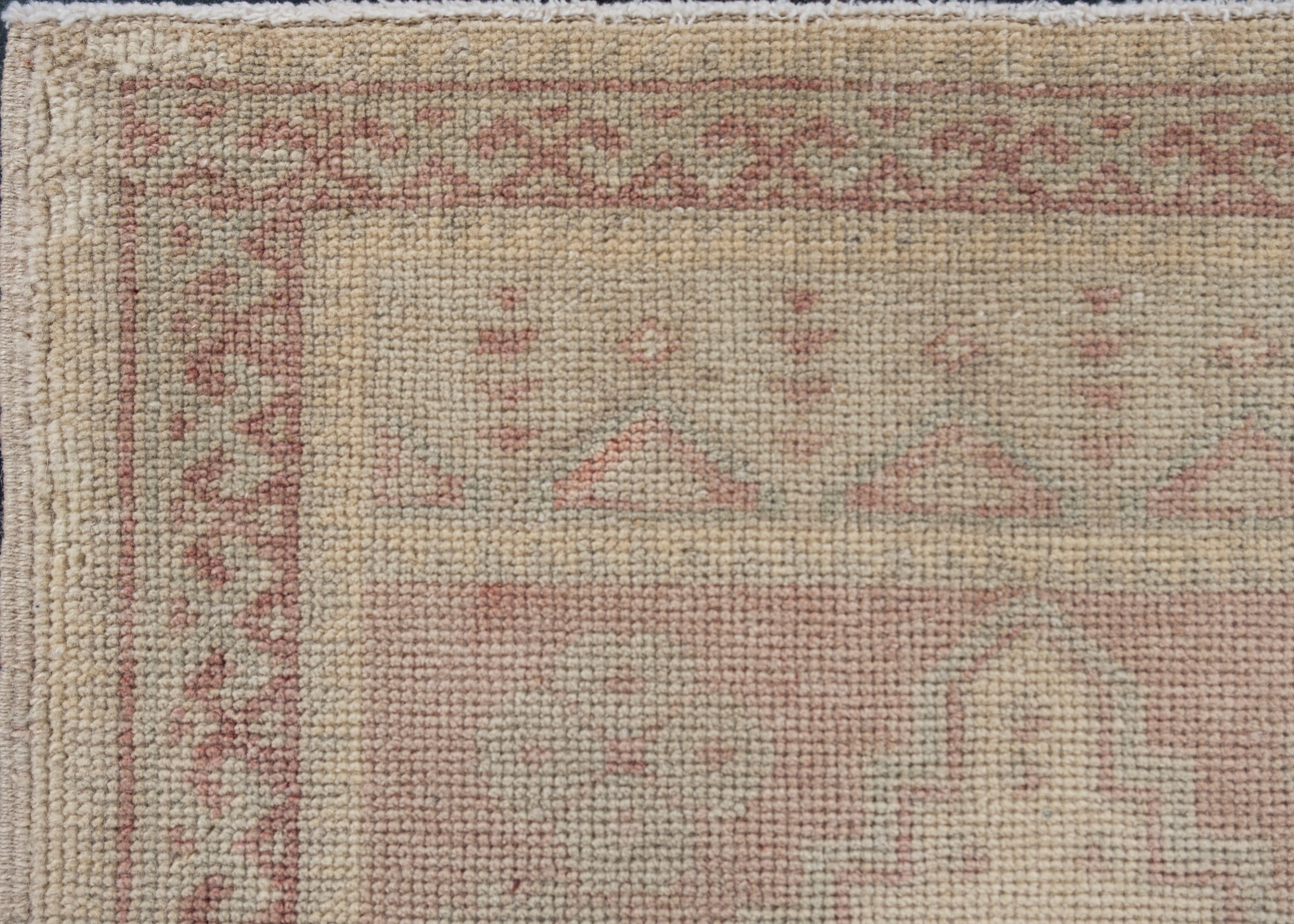 Oushak Rug Oriental Hand Knotted Turkish Oushak 2'8
