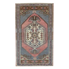 Orientalischer handgeknüpfter türkischer Vintage-Miniteppich 1'9" x 3'3" #9041