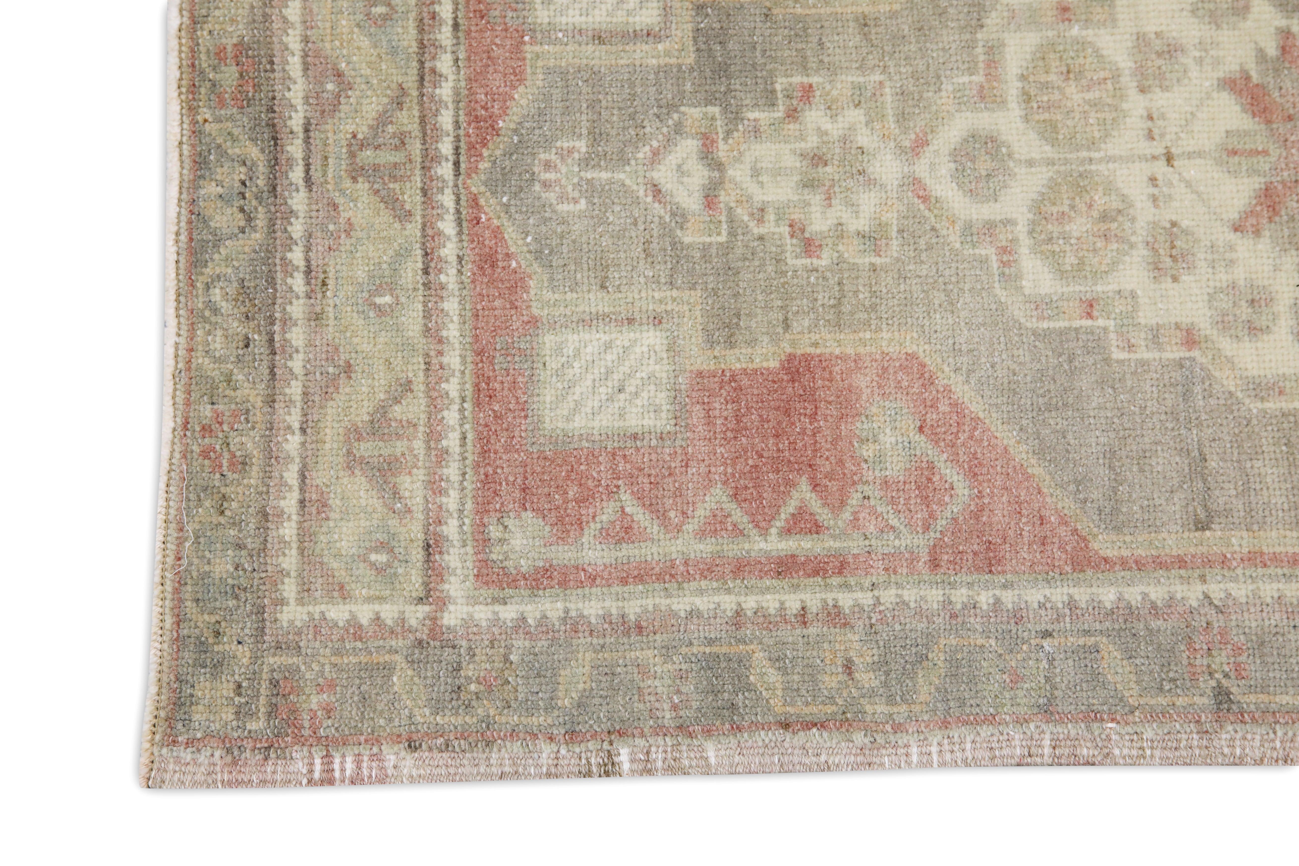 Hand-Knotted Oriental Hand Knotted Vintage Turkish Mini Rug 1'9