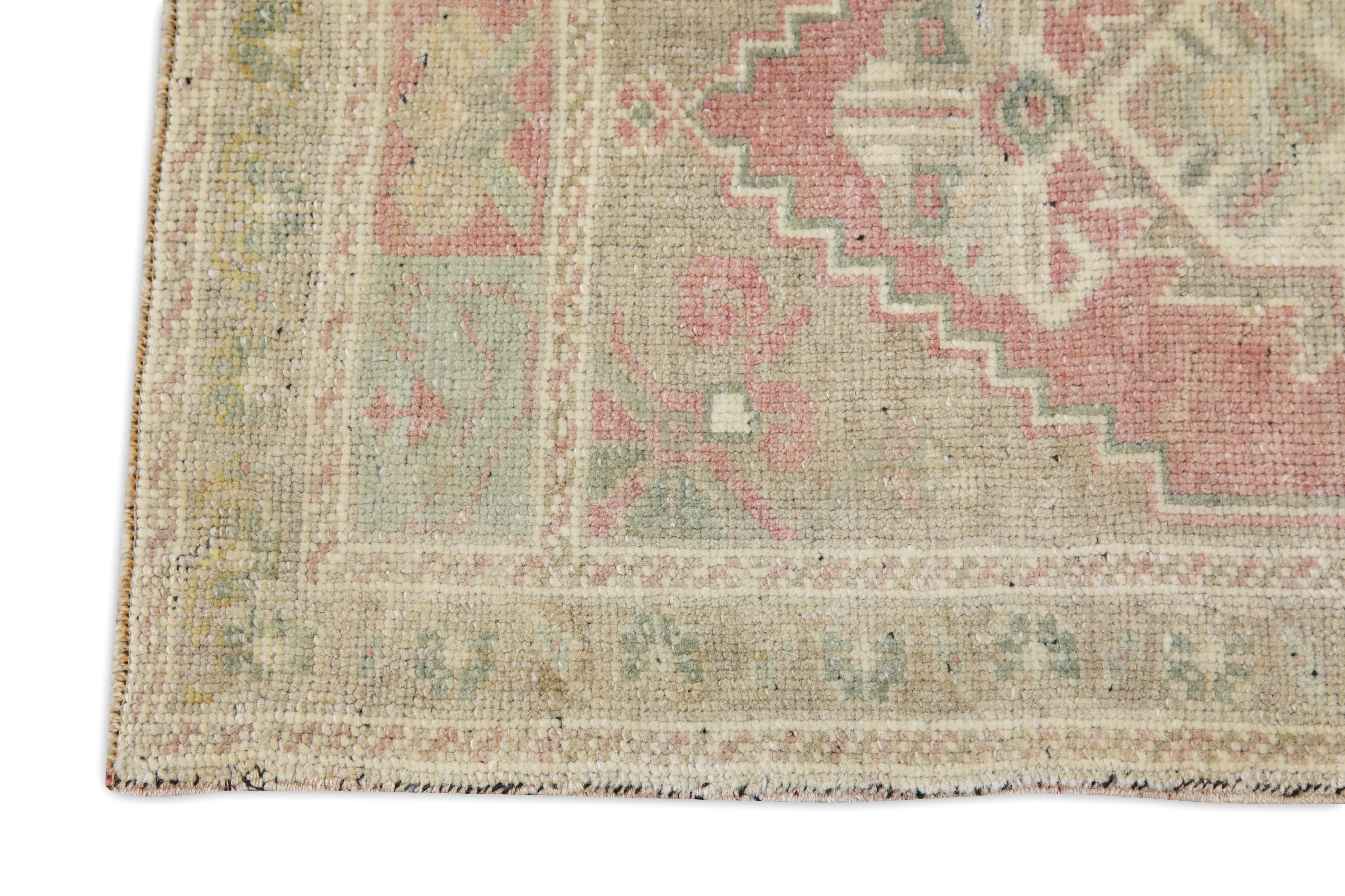 Hand-Knotted Oriental Hand Knotted Vintage Turkish Mini Rug 1'9