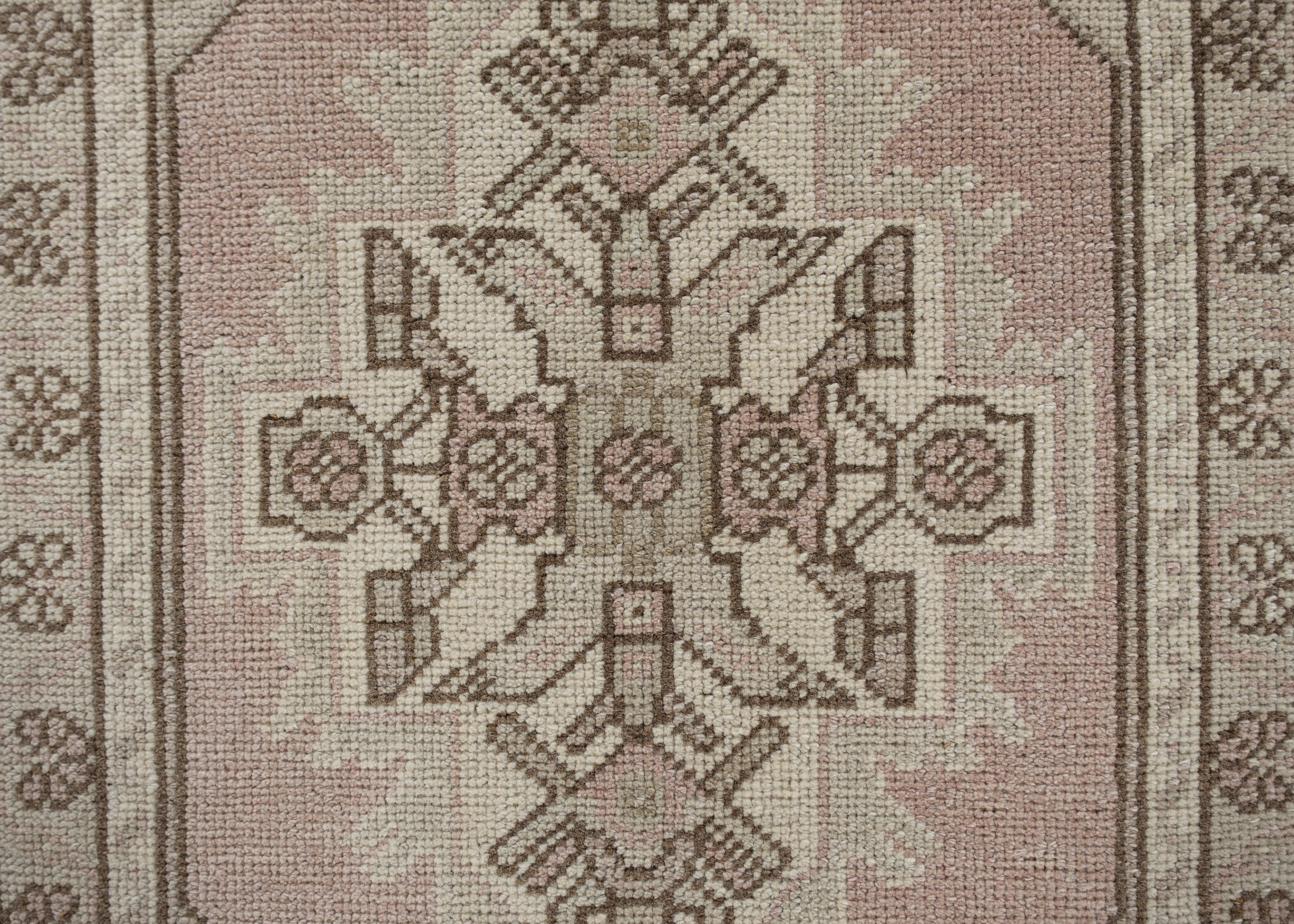 Oushak Rug Oriental Hand Knotted Turkish Oushak 2'11
