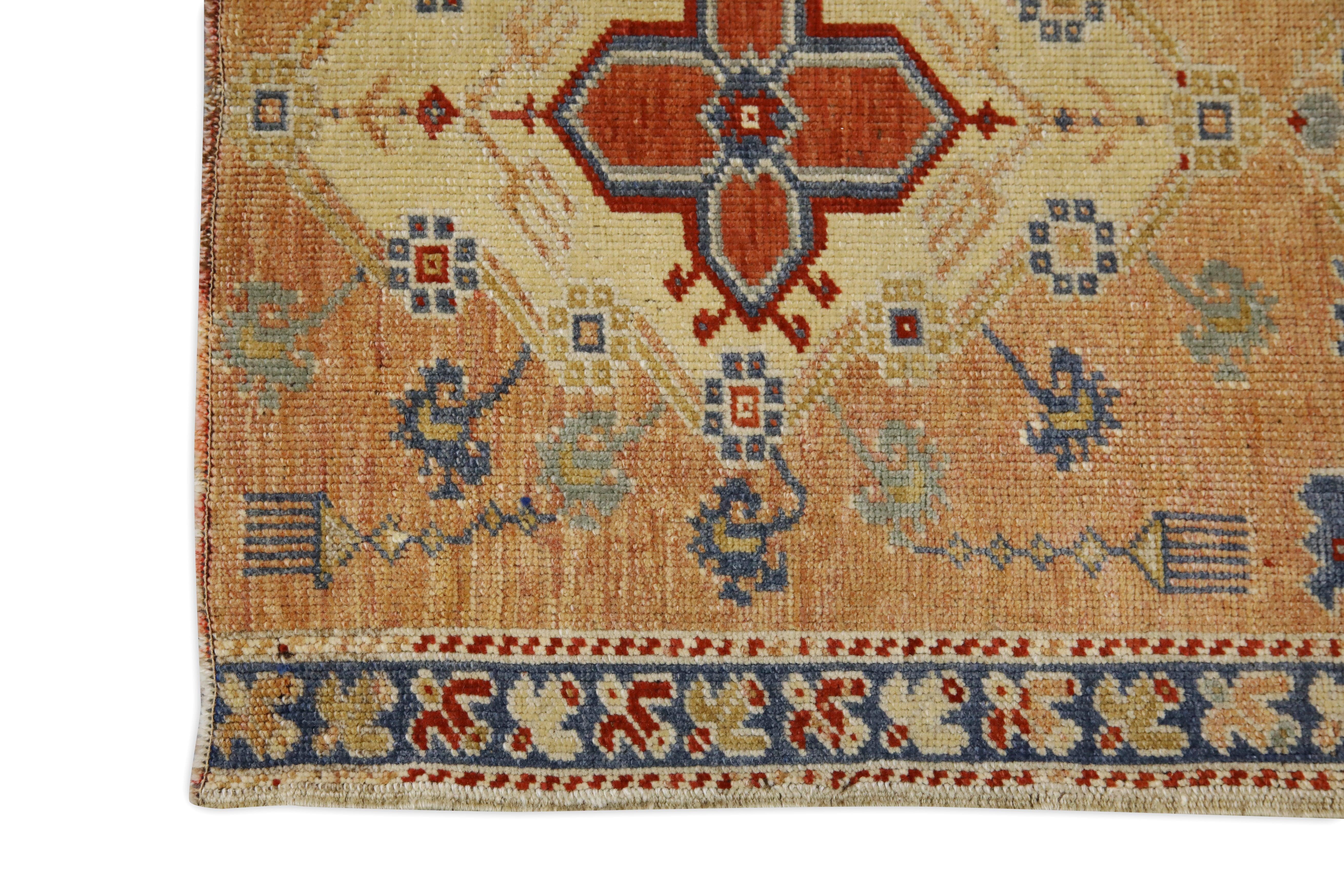 Hand-Knotted Oriental Hand Knotted Vintage Turkish Mini Rug 2' x 2'5