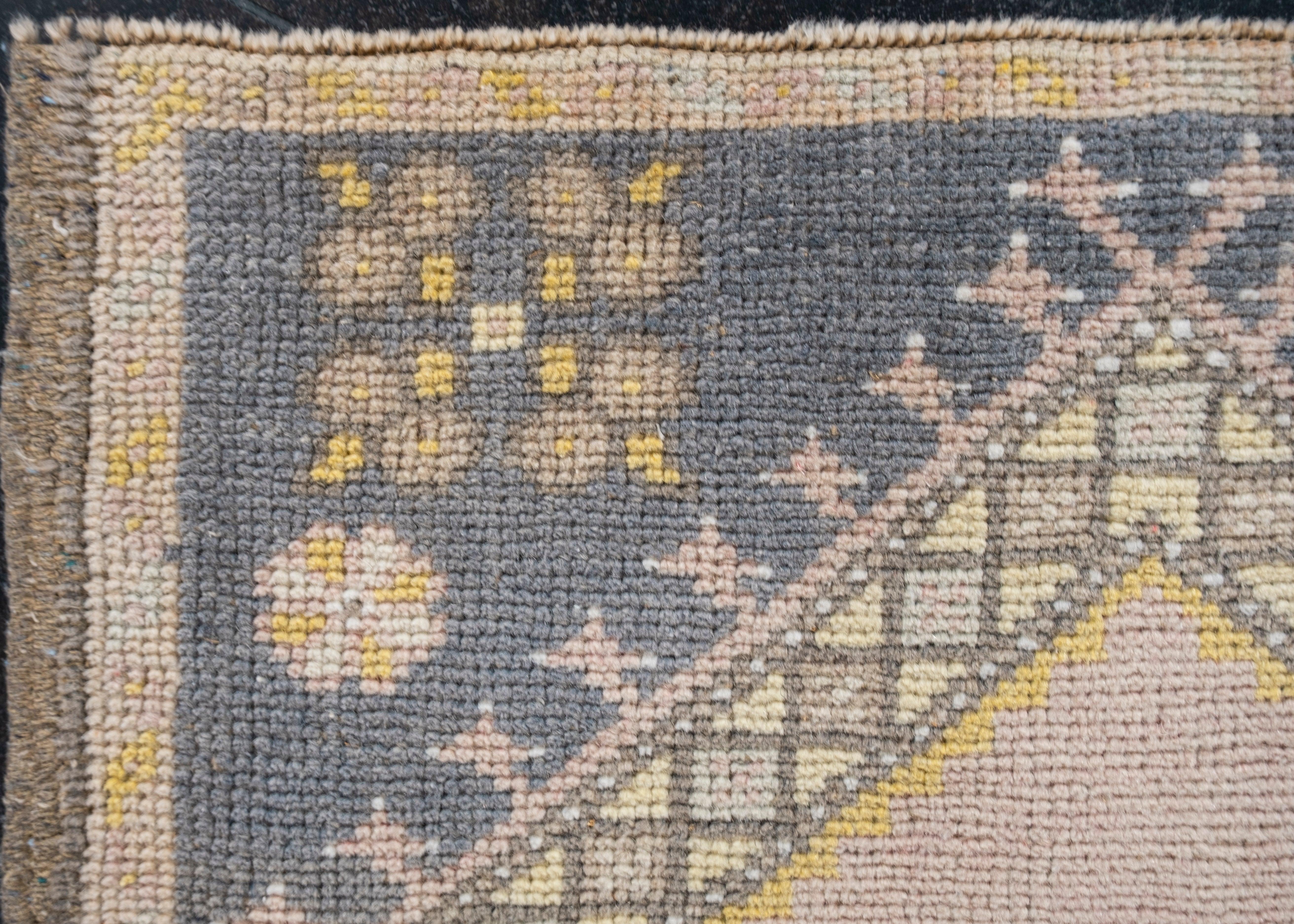 Mini Alfombra Turca Vintage Oriental Anudada a Mano 2' x 3'4