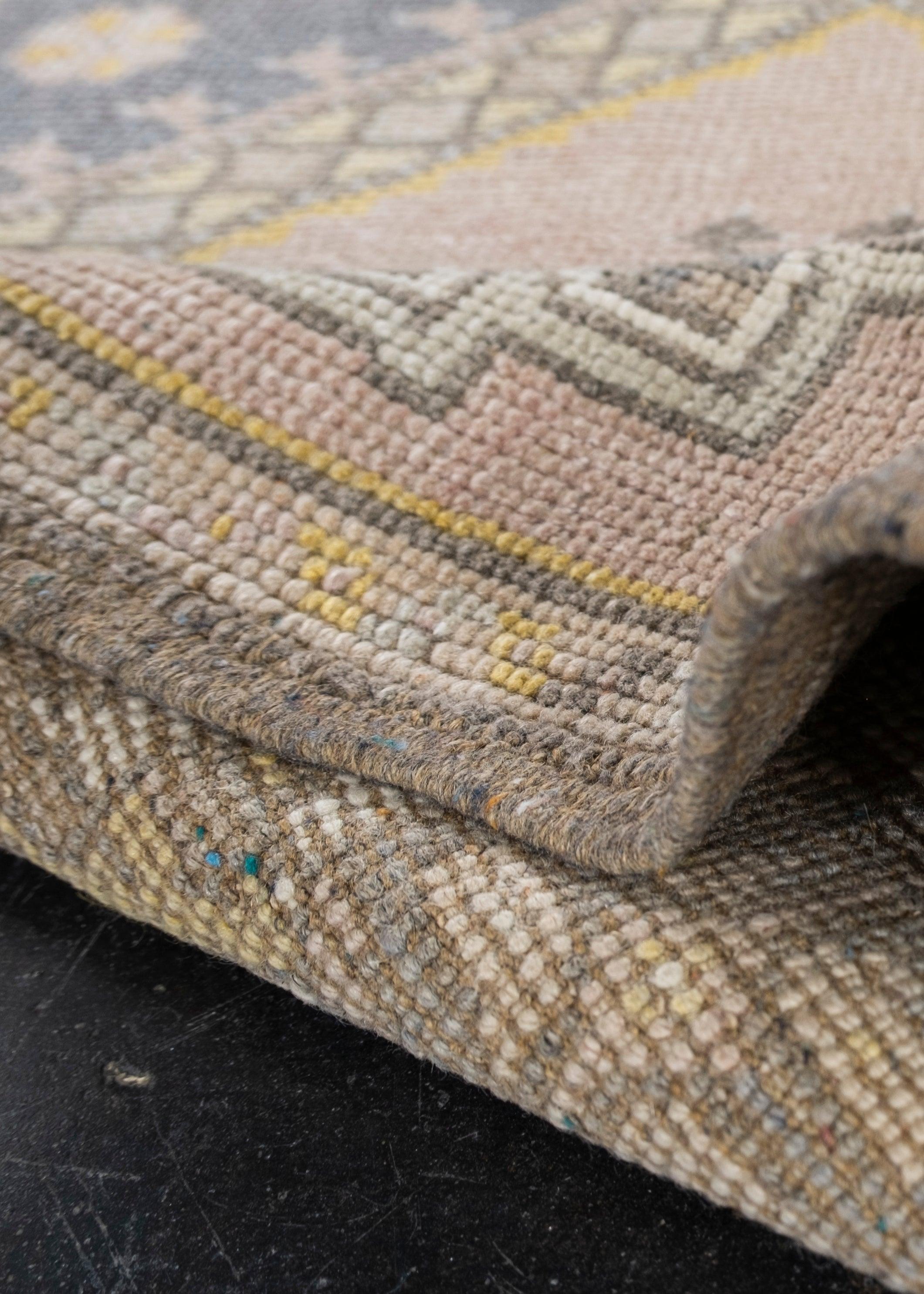 Mini Alfombra Turca Vintage Oriental Anudada a Mano 2' x 3'4