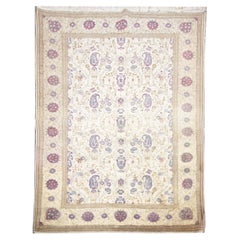 Tapis Oriental Handmade - Tapis de salon en laine crème vintage CHR81