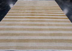 Orientalischer handgefertigter, flachgewebter, türkischer Kelim 8'10" x 11'9" #9042