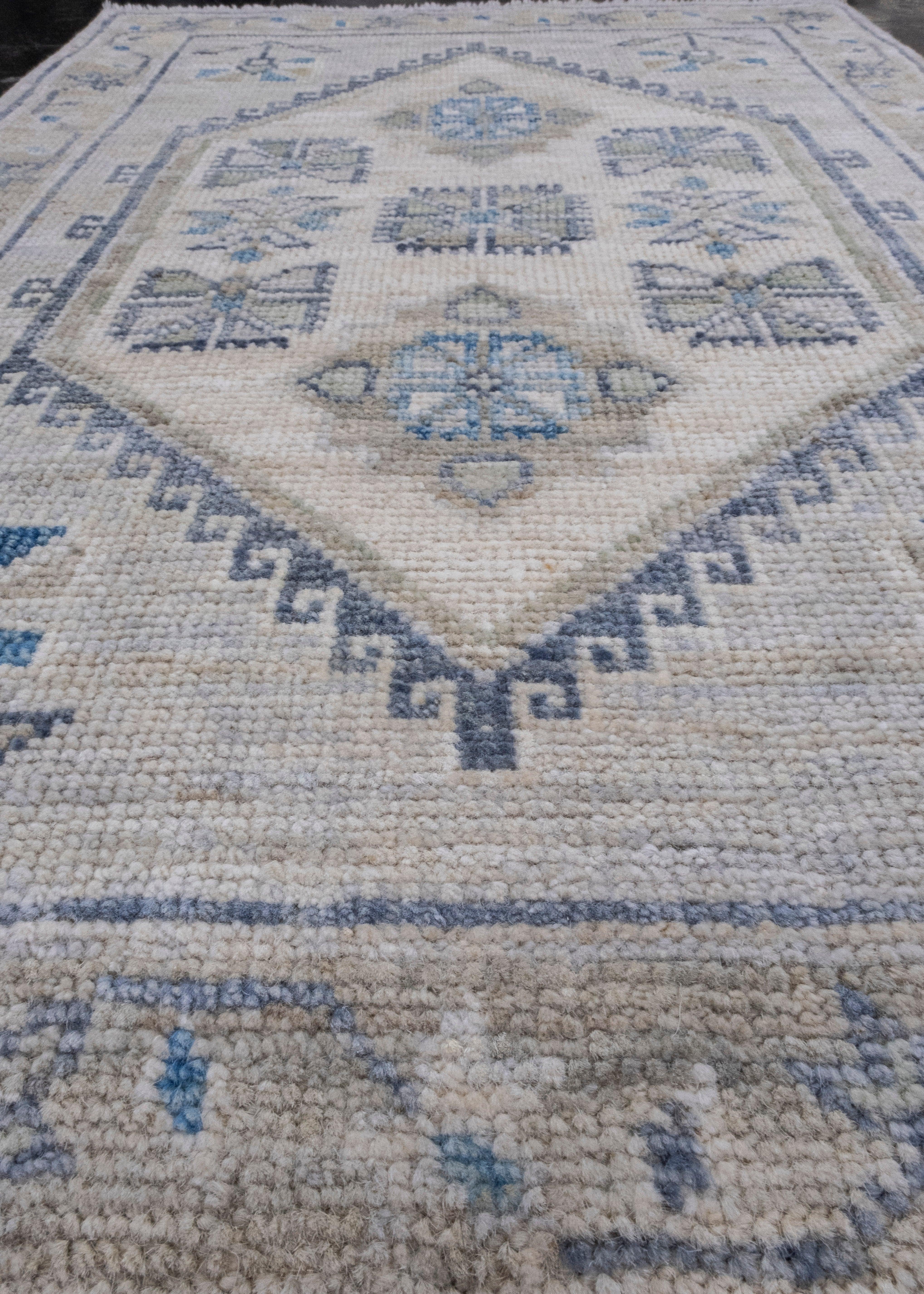 Wool Oriental Handmade Oushak Rug 2'2
