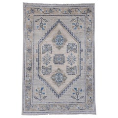 Alfombra oriental hecha a mano Oushak 2'2" x 3'3" #9012