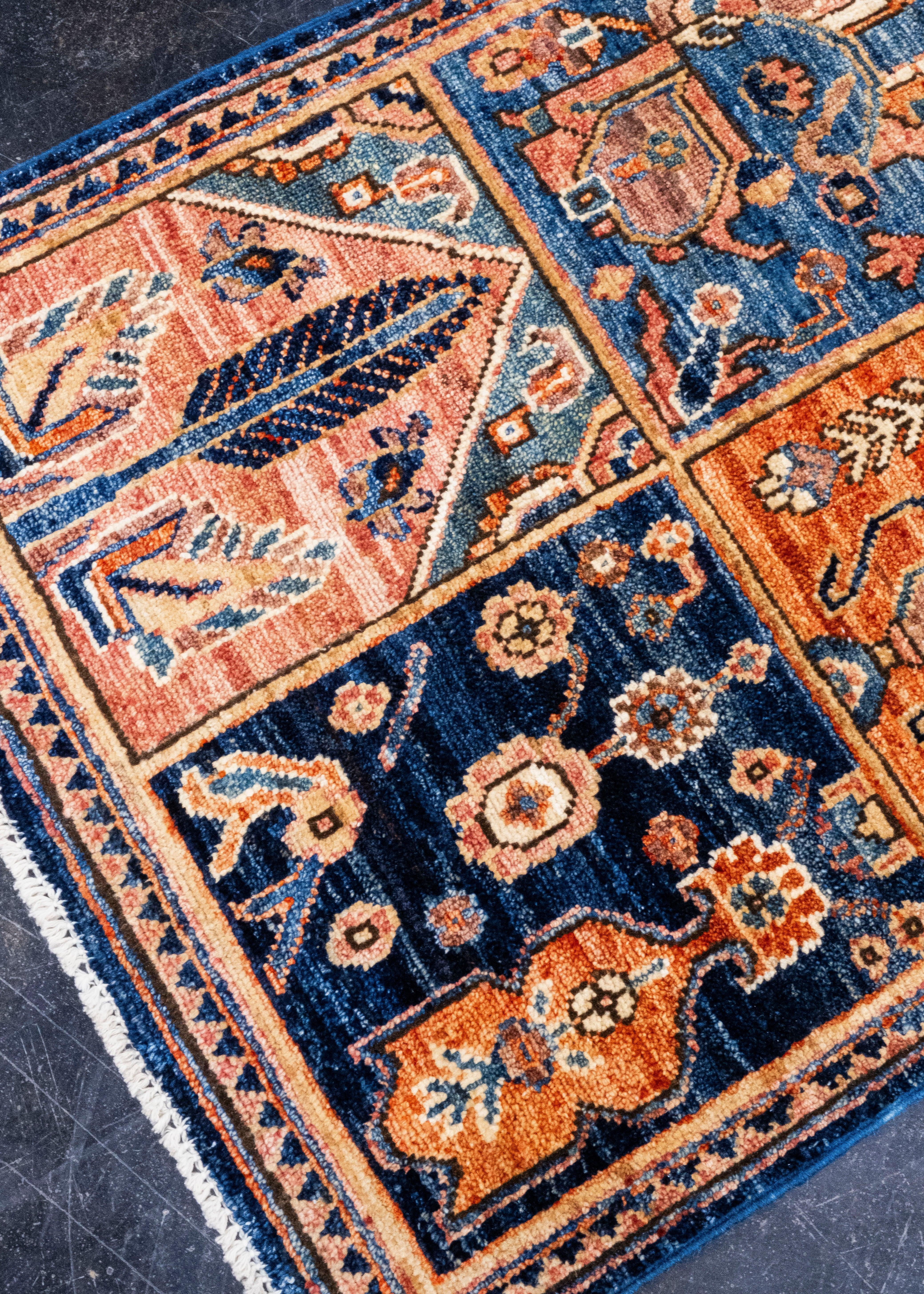 Noué à la main Tapis oriental fait main 2'1