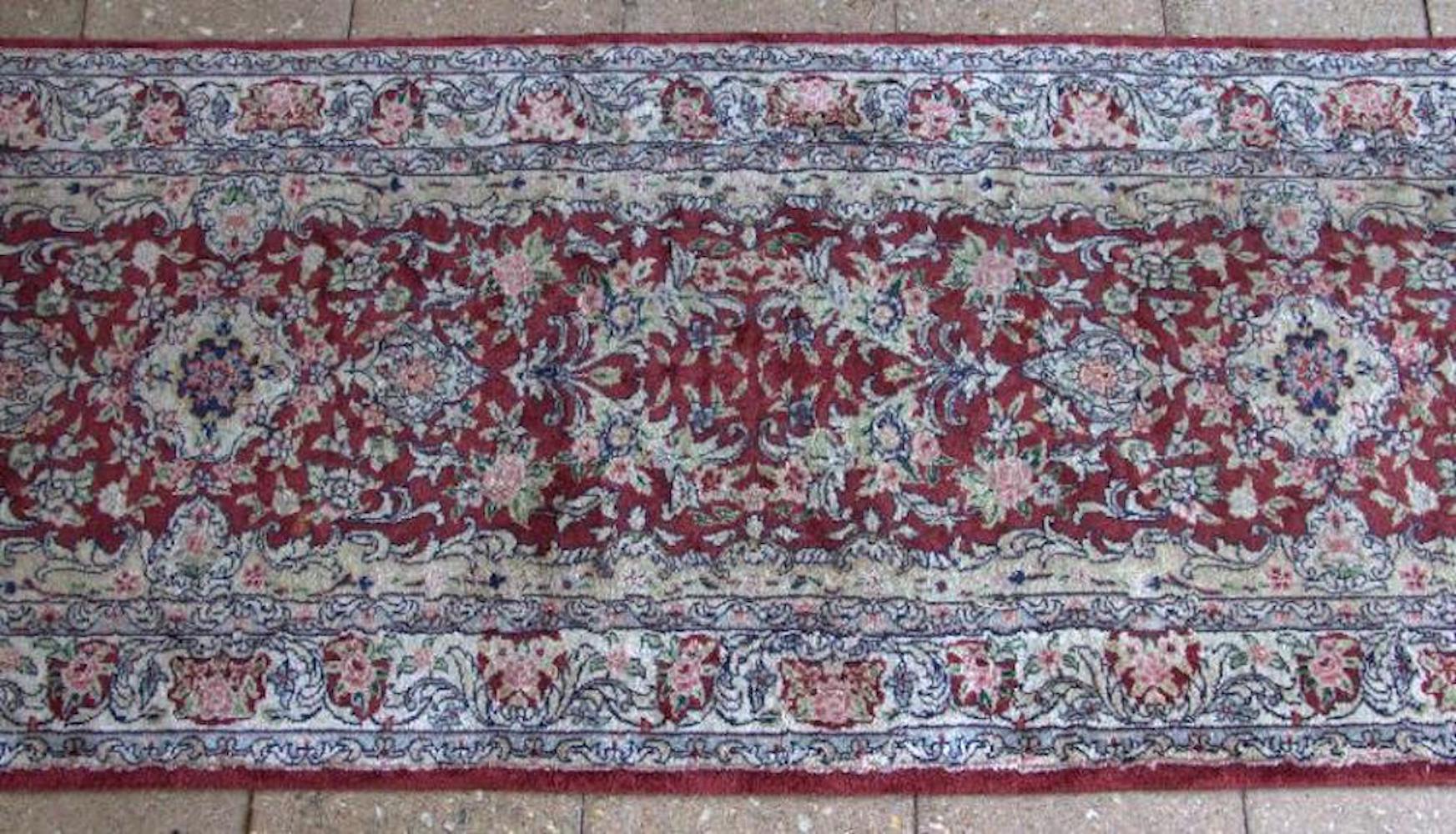 Oriental Handmade Silk Runner For Sale 3