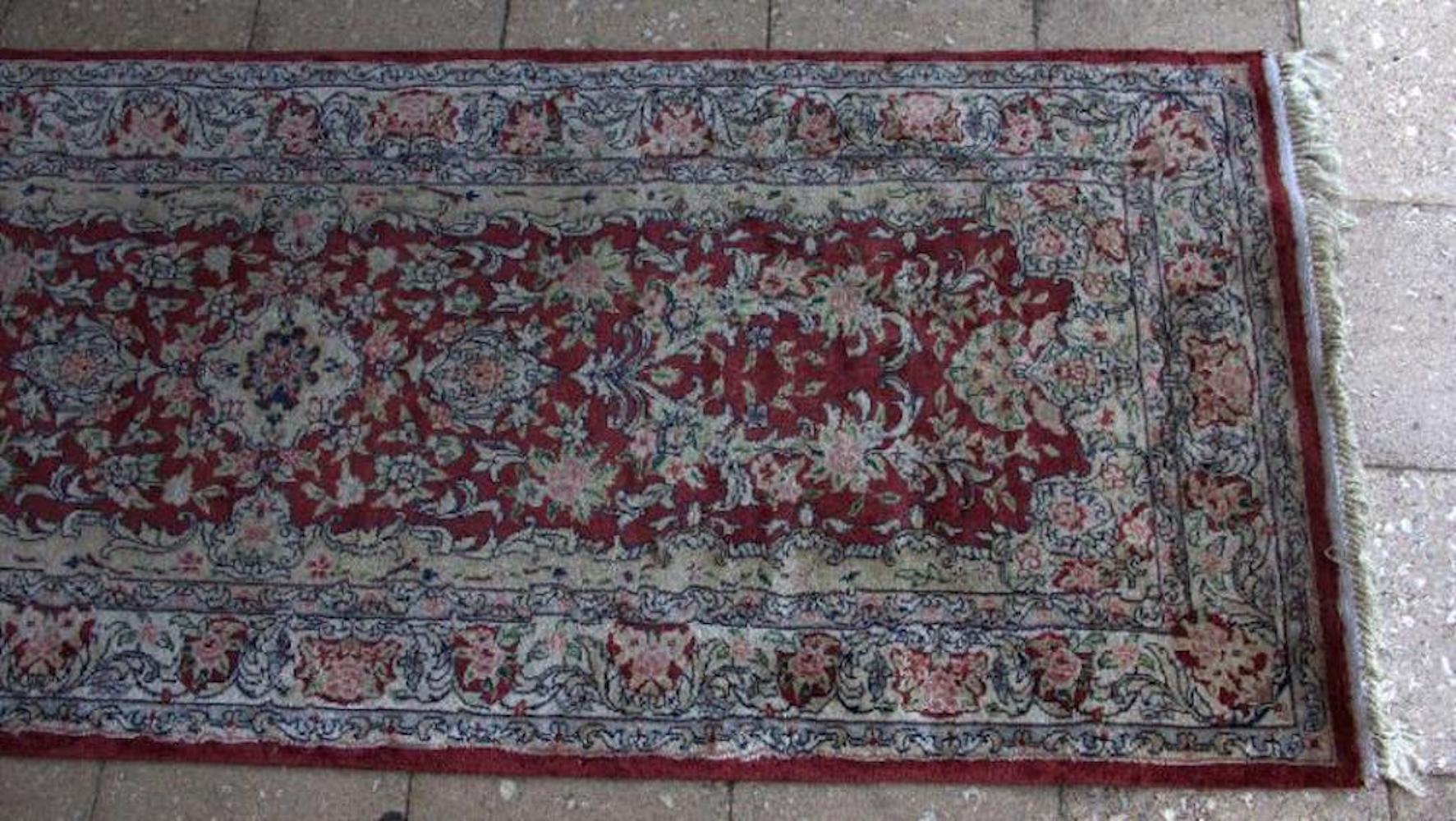 Oriental Handmade Silk Runner For Sale 5