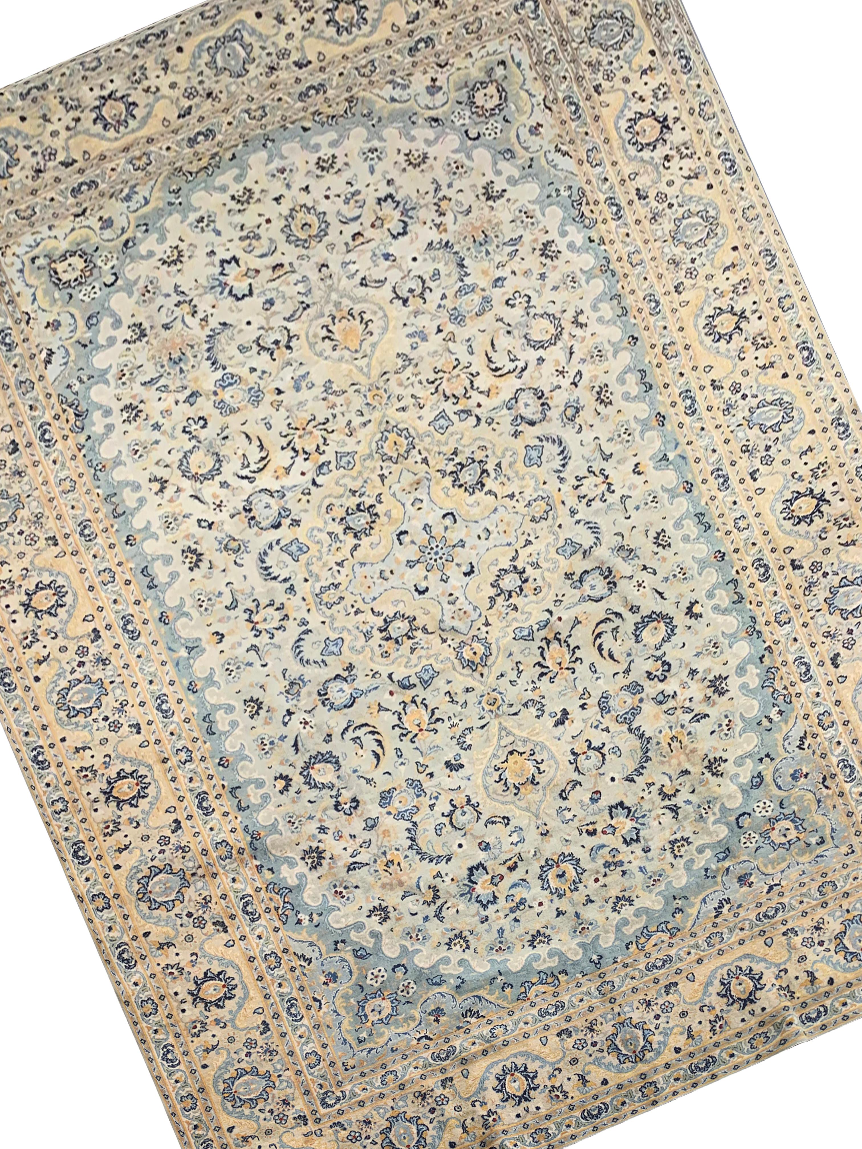 Azerbaijani Beige Oriental Rug Handmade Carpet Rug Wool Living Room Rug For Sale