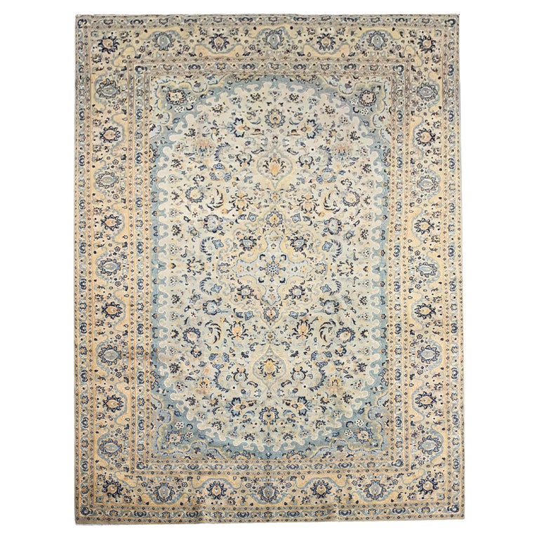 Beige Oriental Rug Handmade Carpet Rug Wool Living Room Rug For Sale at