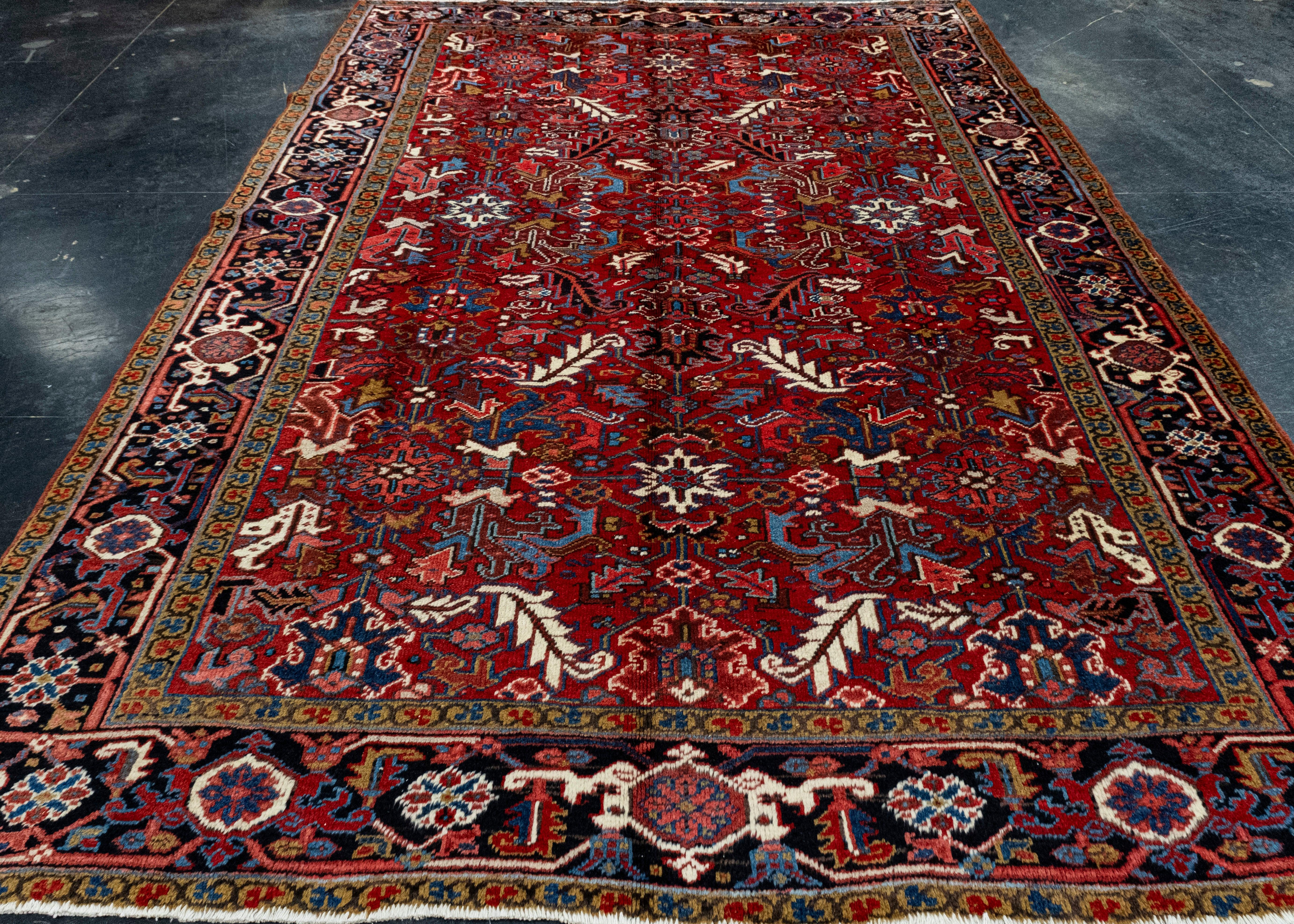 Tappeto vintage orientale tessuto a mano 7'10