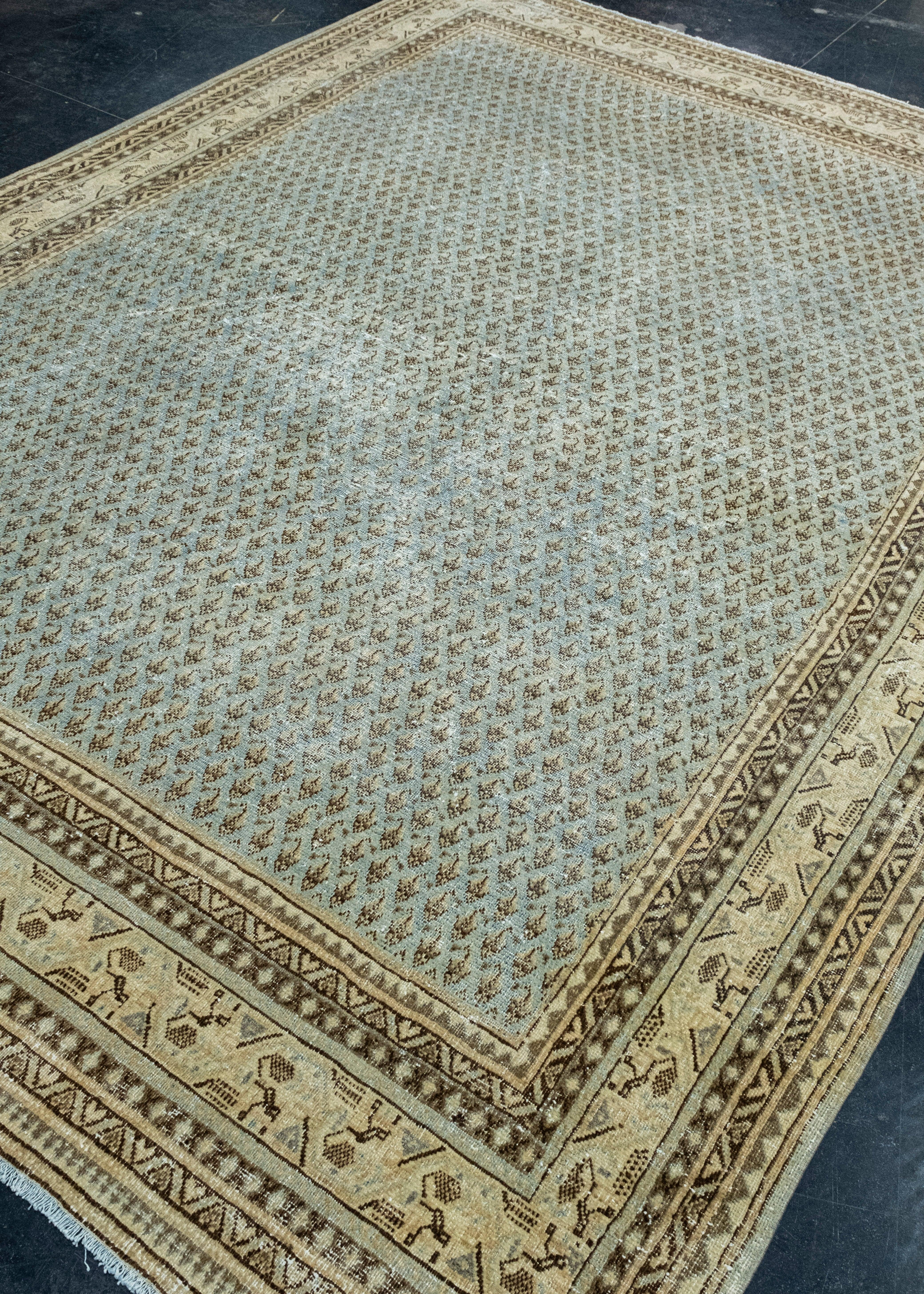 Turkish Oriental Handwoven Vintage Rug 7'2