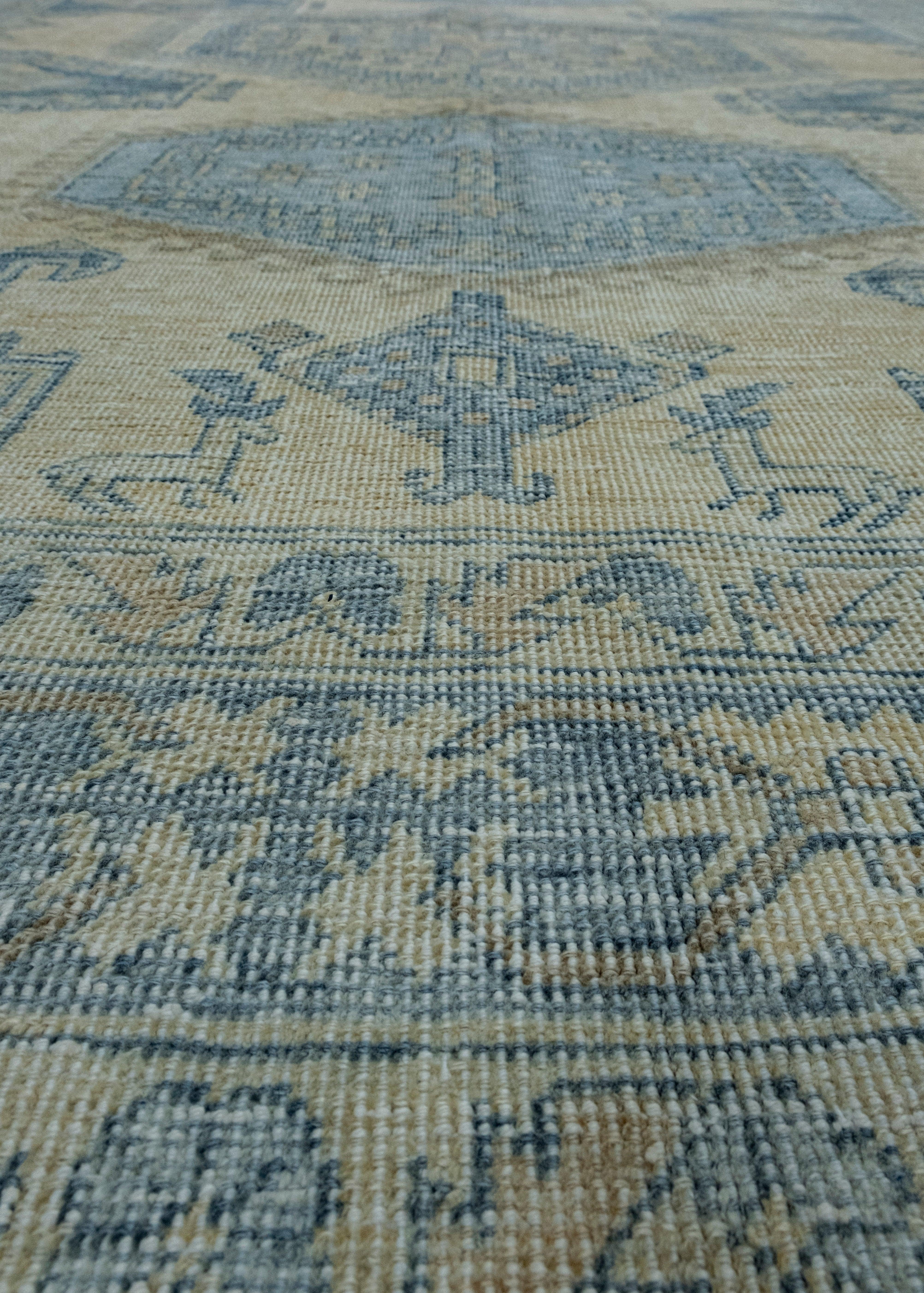 Tappeto orientale vintage tessuto a mano 7'3