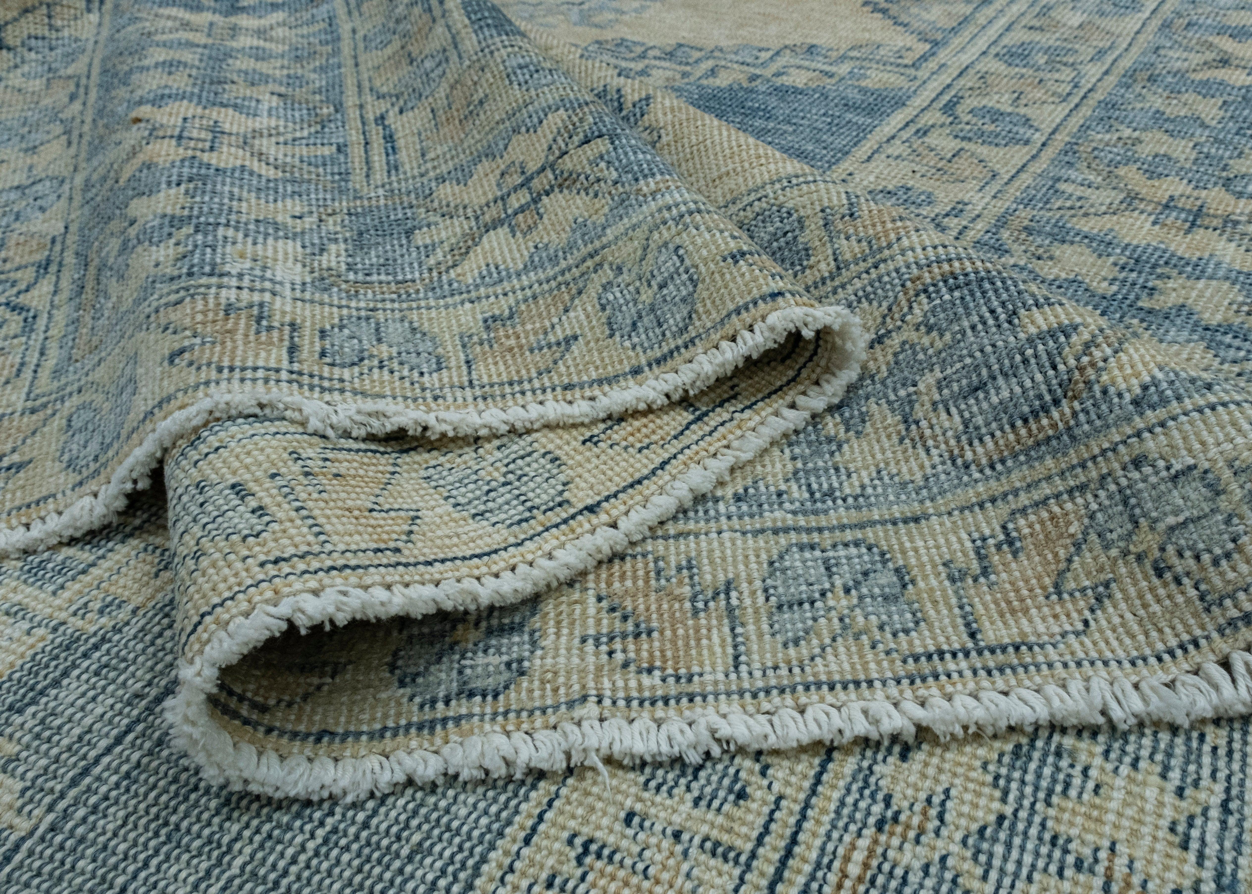 Lana Tappeto orientale vintage tessuto a mano 7'3