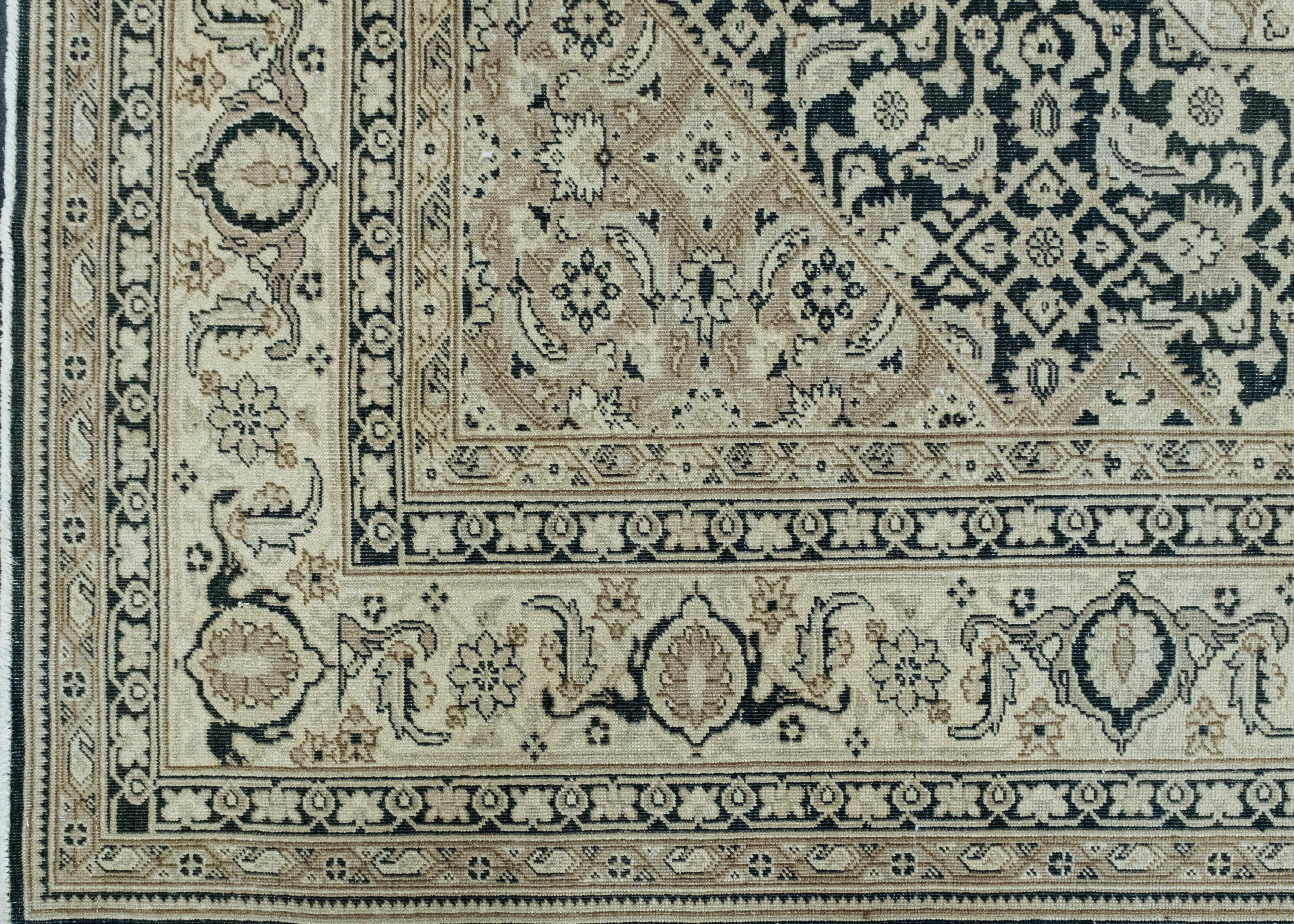 Annodato a mano Tappeto Oriental Vintage tessuto a mano 7'3