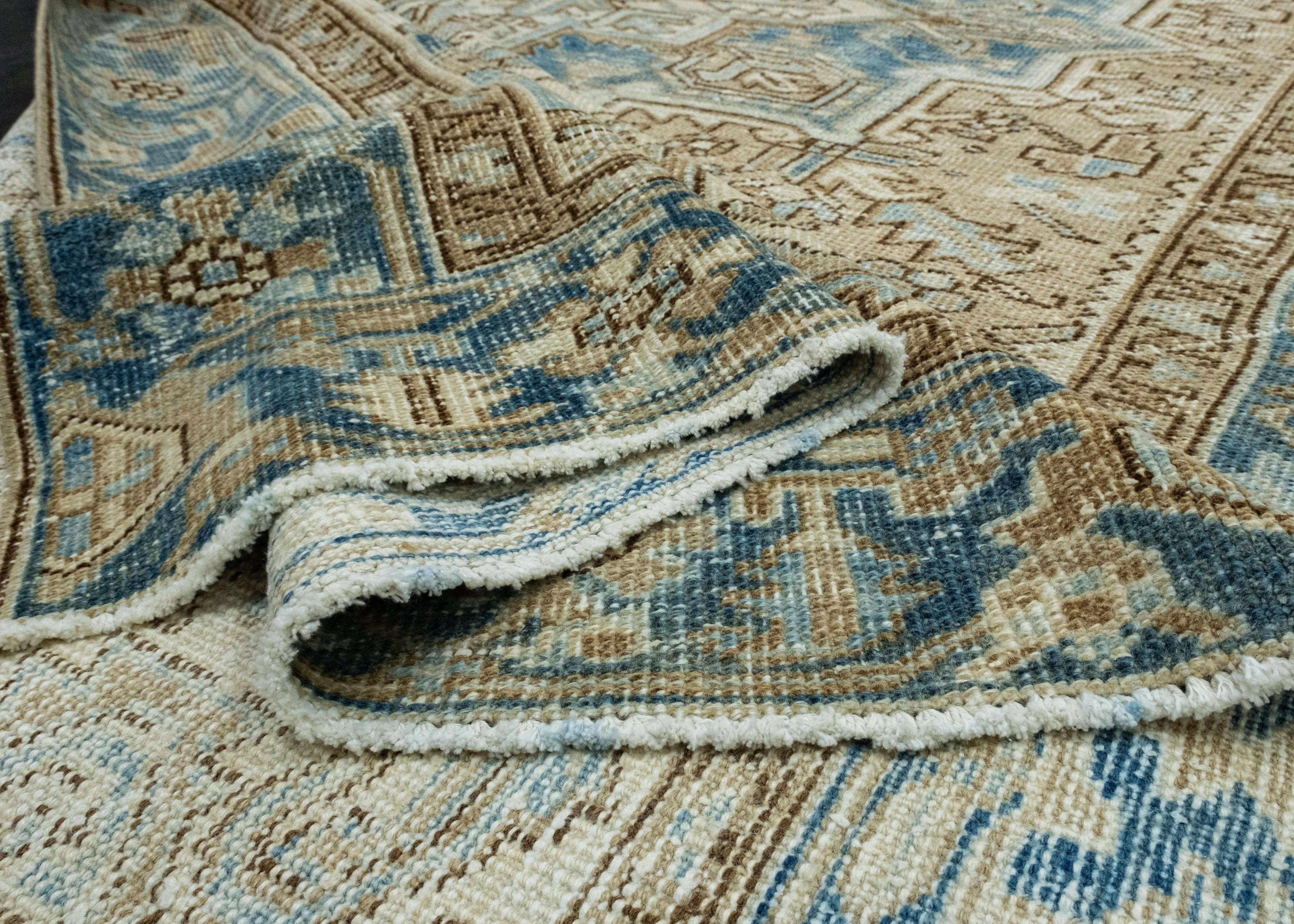 Lana Tappeto orientale vintage tessuto a mano 7'5