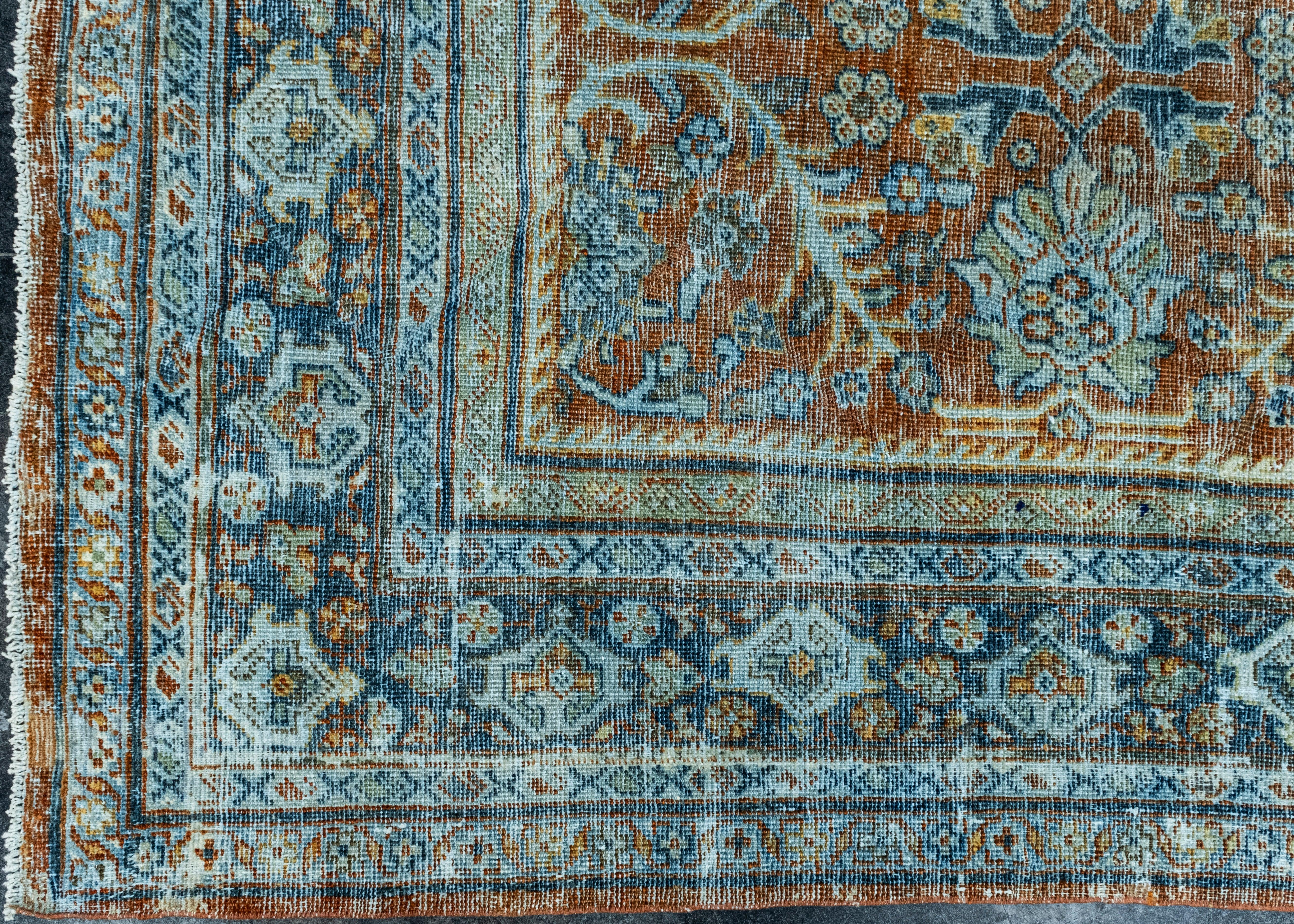 Annodato a mano Tappeto Oriental Vintage tessuto a mano 9'7