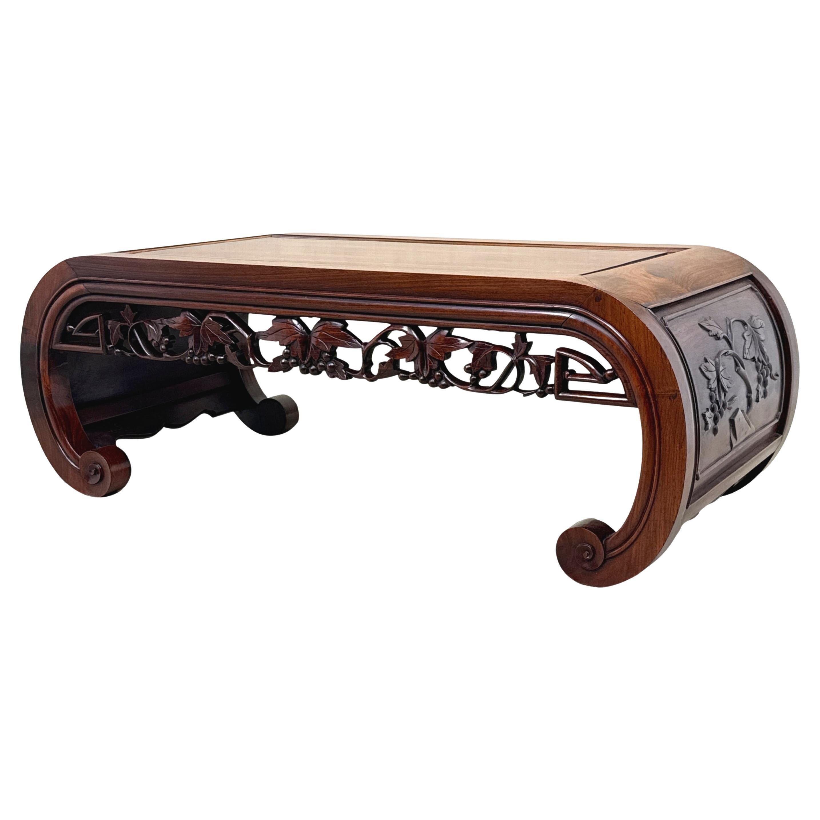 Oriental Hardwood 19th Century Opium Coffee Table For Sale