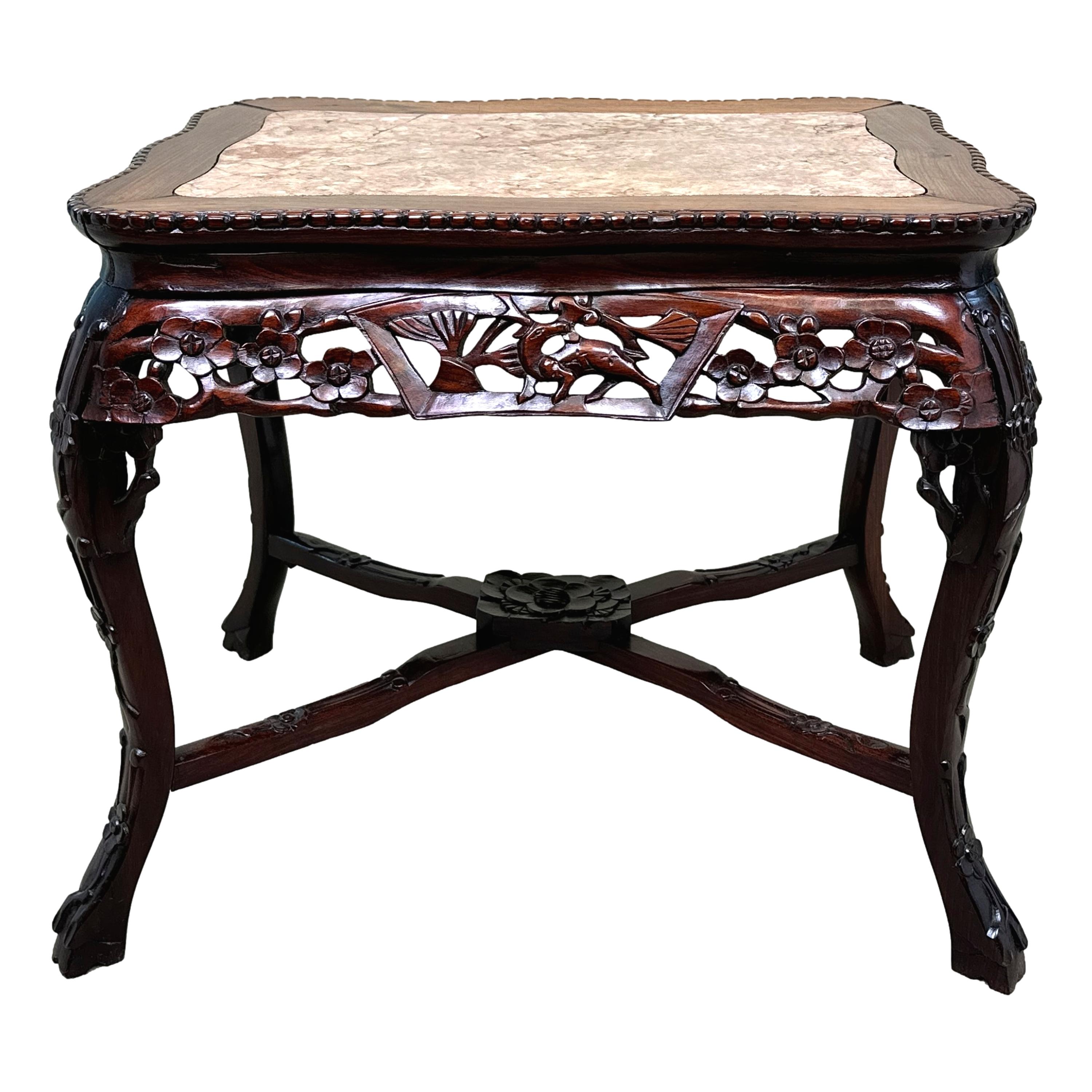 Oriental Hardwood 19th Century Rectangular Coffee Table In Good Condition For Sale In Bedfordshire, GB