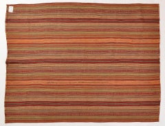 Hand-Woven Turkish Kilim-Cicim Rug, Wool, Mid-20th Century, 1940s