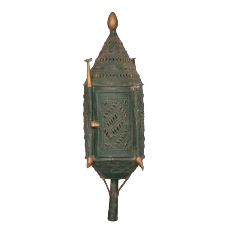 Farol de antorcha oriental lacado y dorado, hacia 1900
