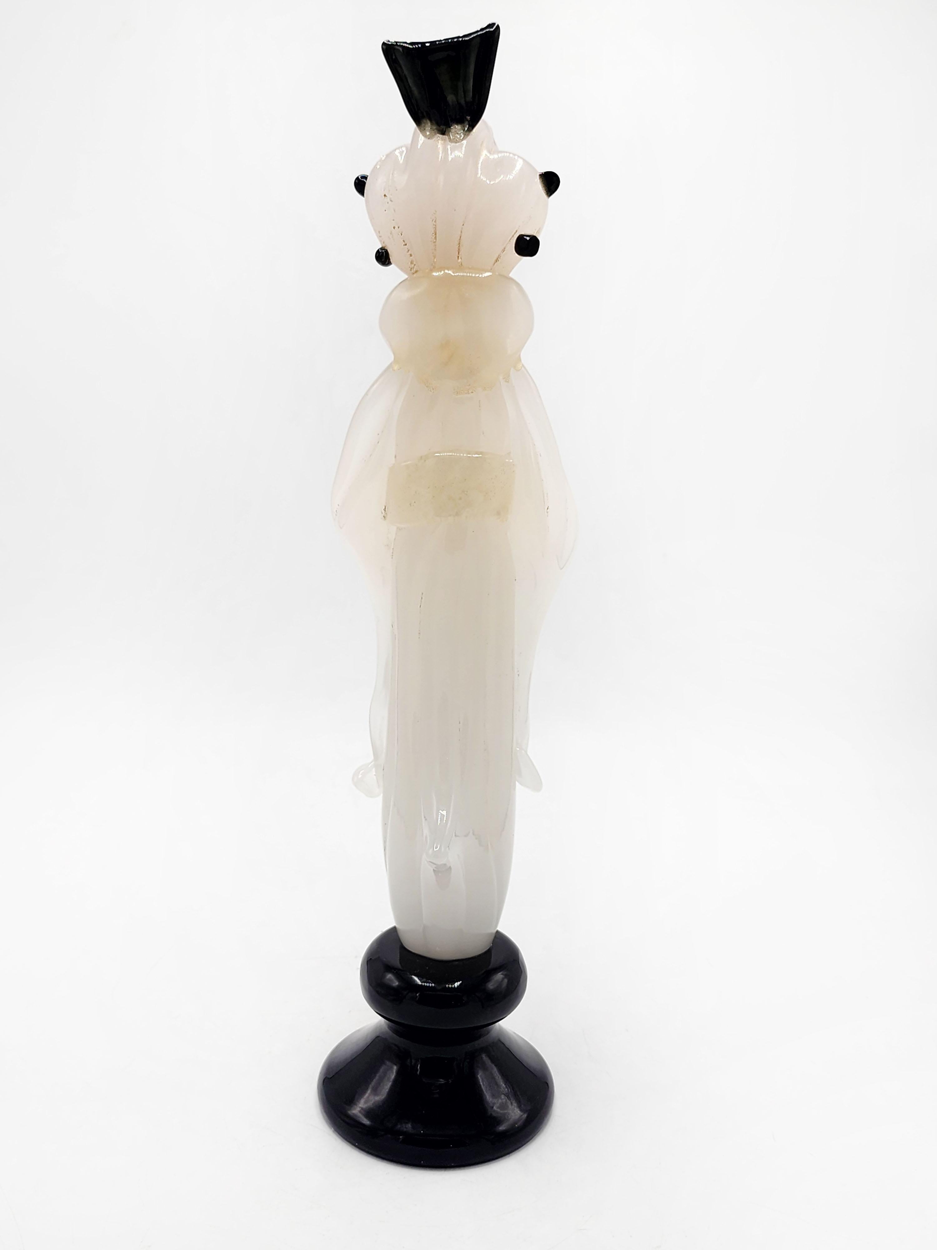 Mid-Century moderno Statuetta orientale della signora in vetro di Murano in vendita