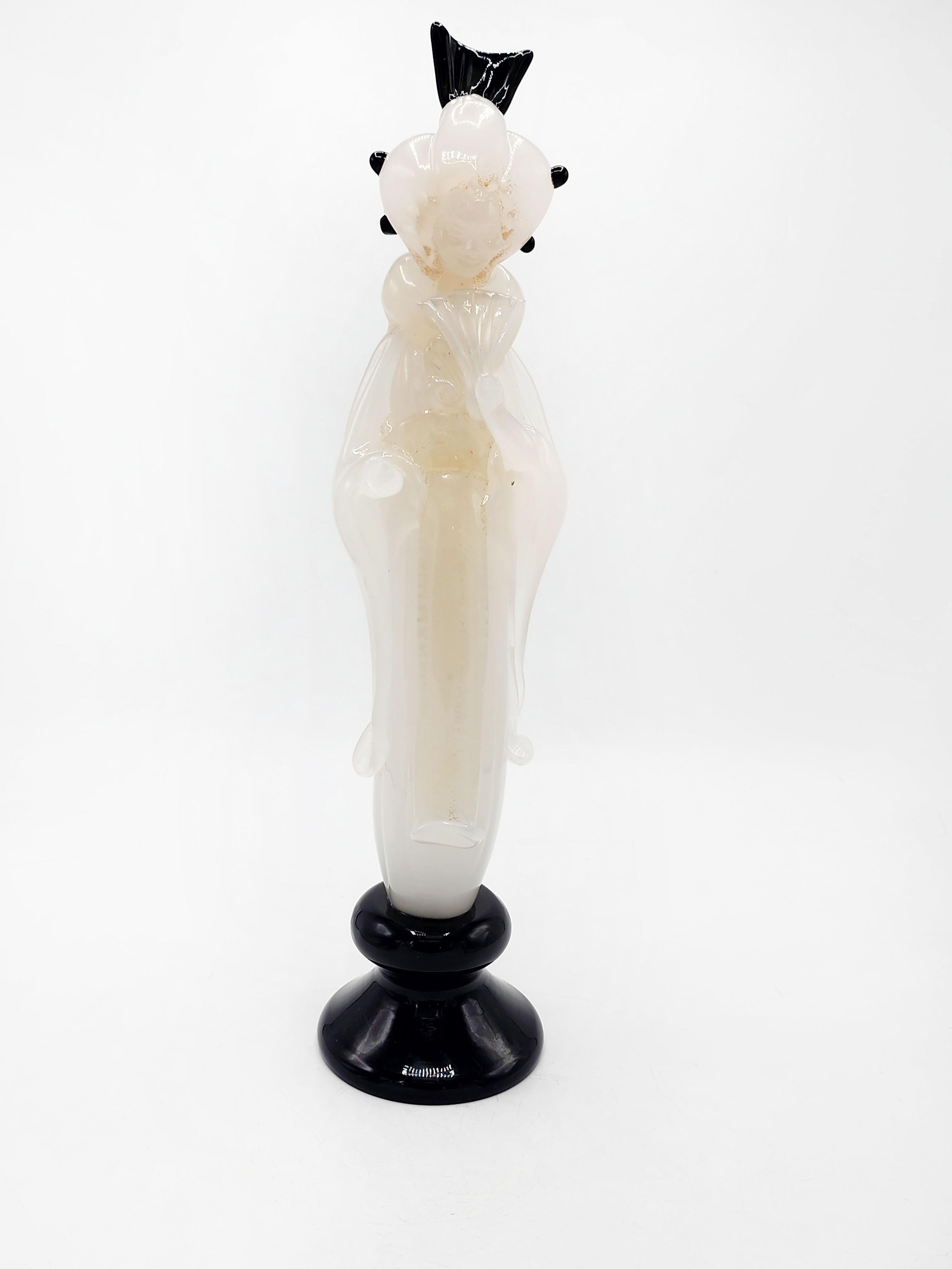 Inciso Statuetta orientale della signora in vetro di Murano in vendita