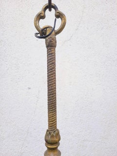 Lanterne orientale, verre et bronze, fin 19e début 20e siècle