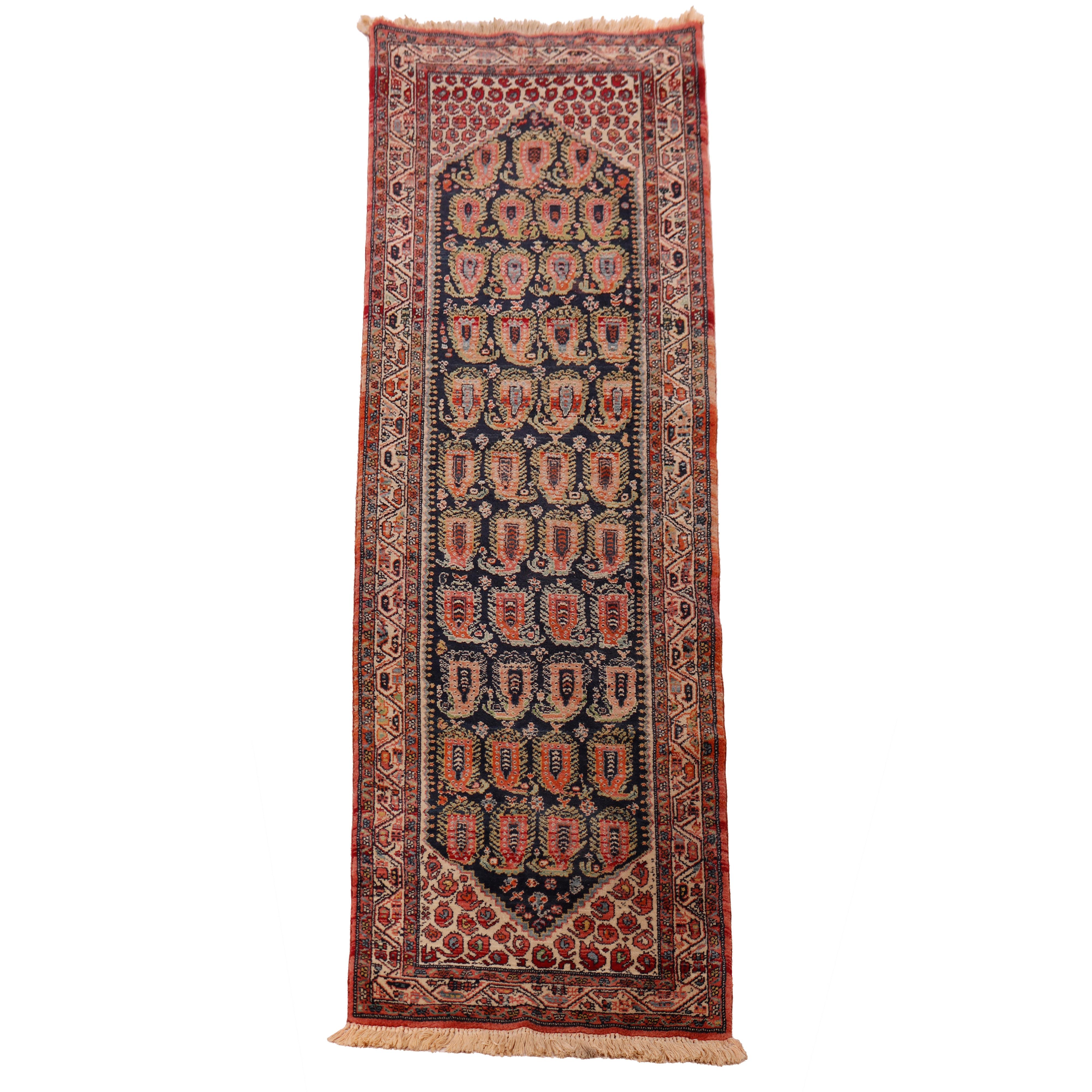Oriental Long Runner with Repeating Boteh Pattern Circa 1950 For Sale 4