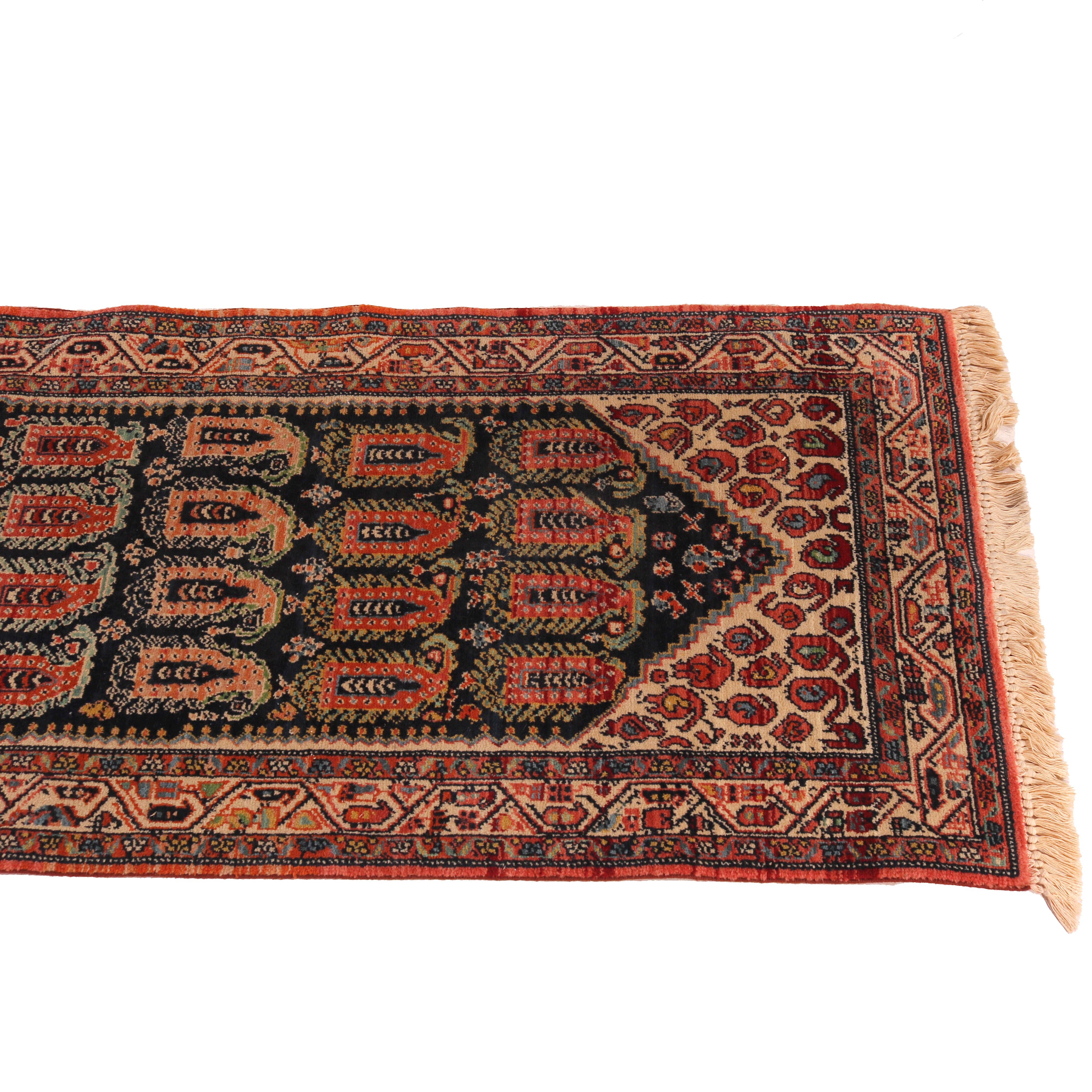 Oriental Long Runner with Repeating Boteh Pattern Circa 1950 For Sale 1