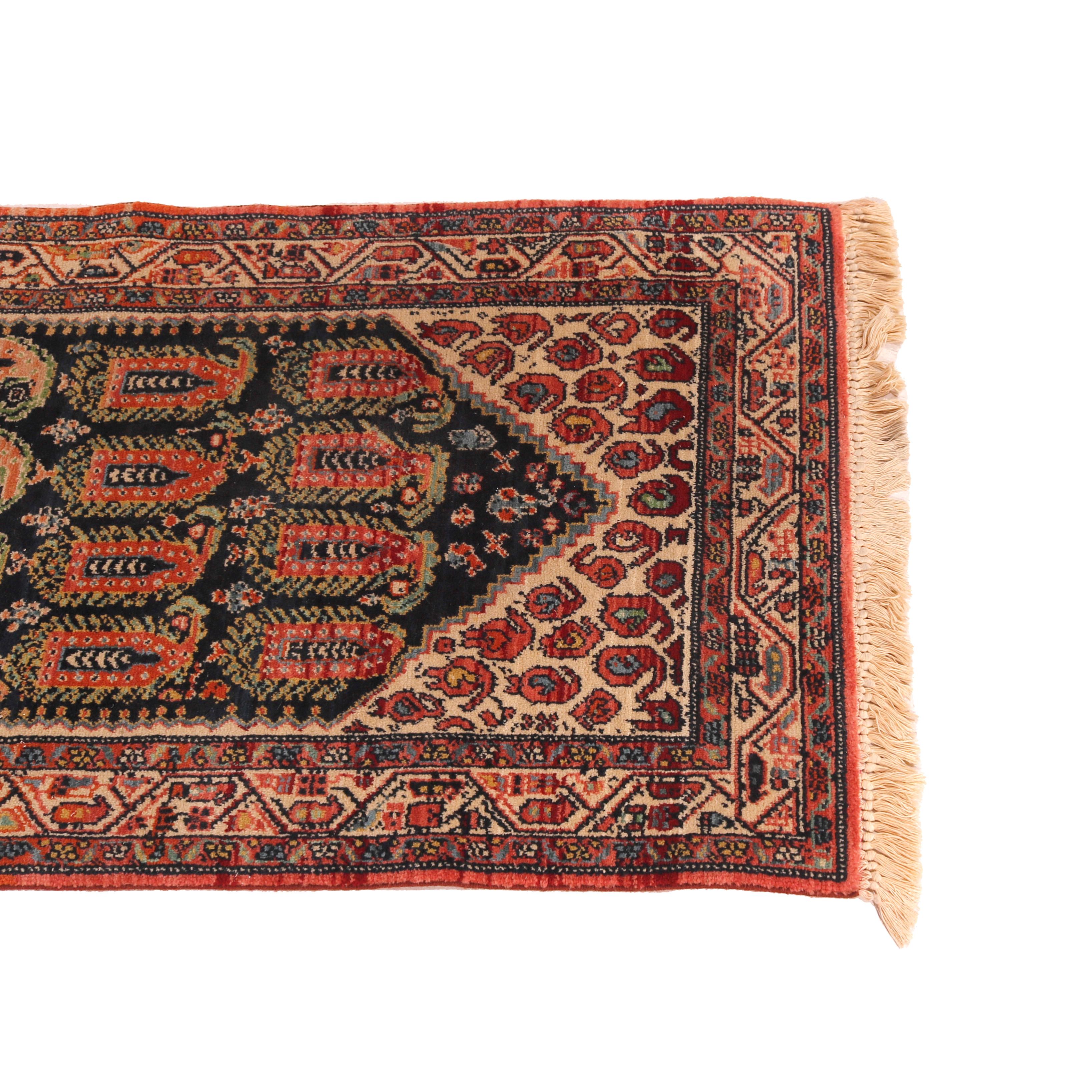 Oriental Long Runner with Repeating Boteh Pattern Circa 1950 For Sale 2