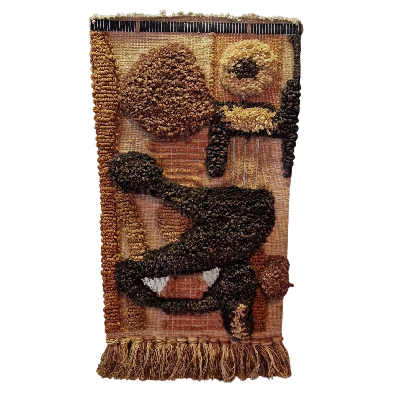 Colgante de pared artesanal de macramé oriental, Oriente Medio Años 60 en venta