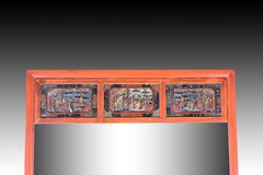 Oriental mirror. Wood. China, 19th century