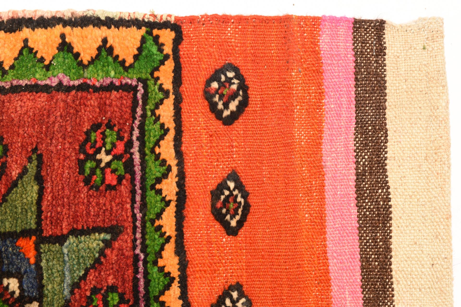 Kilim nómada oriental por una alforja Tejido a mano en venta