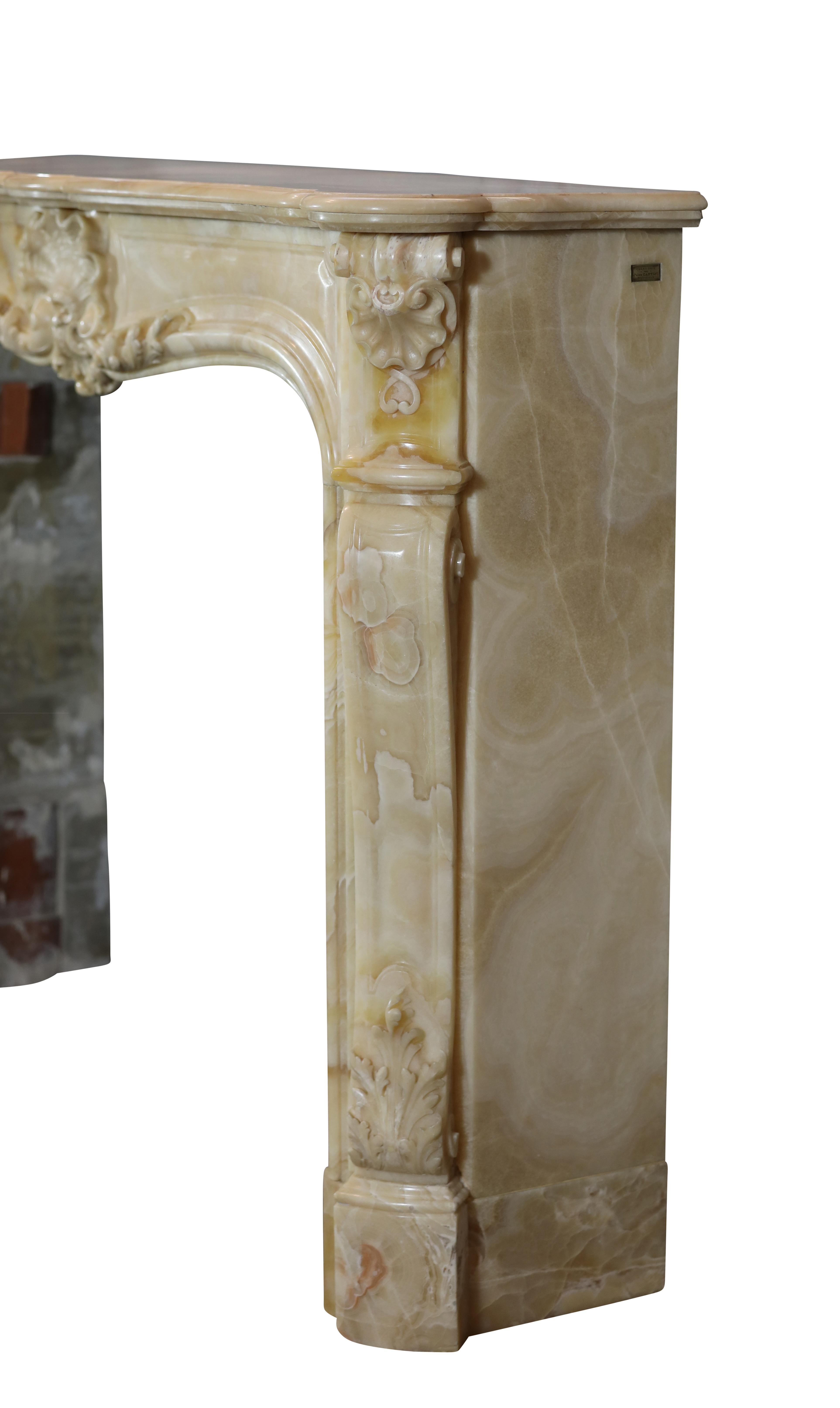 Chimenea paladiana de ónice oriental Grand Prix Jules Cantini 1889 en venta 3