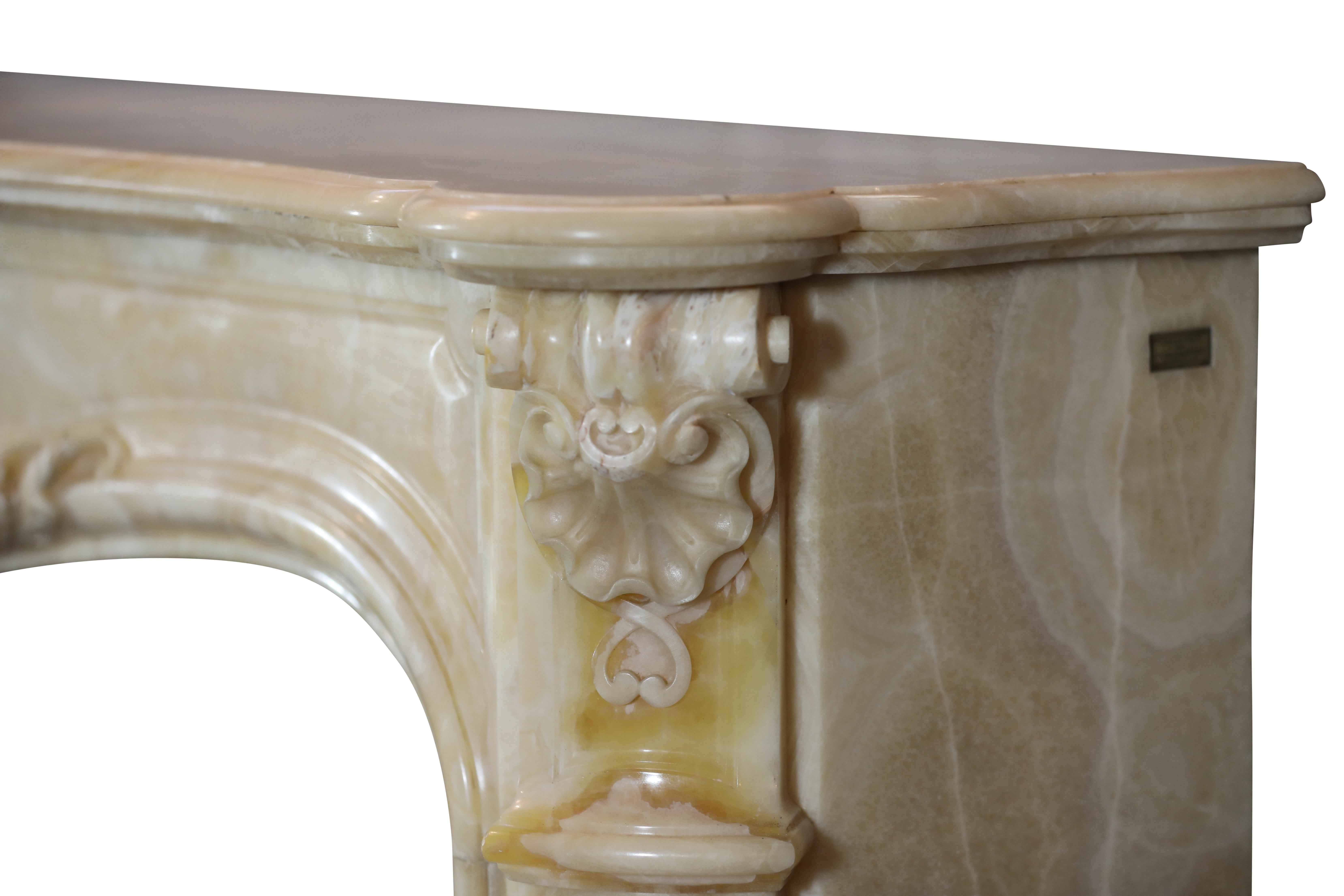 Chimenea paladiana de ónice oriental Grand Prix Jules Cantini 1889 en venta 4