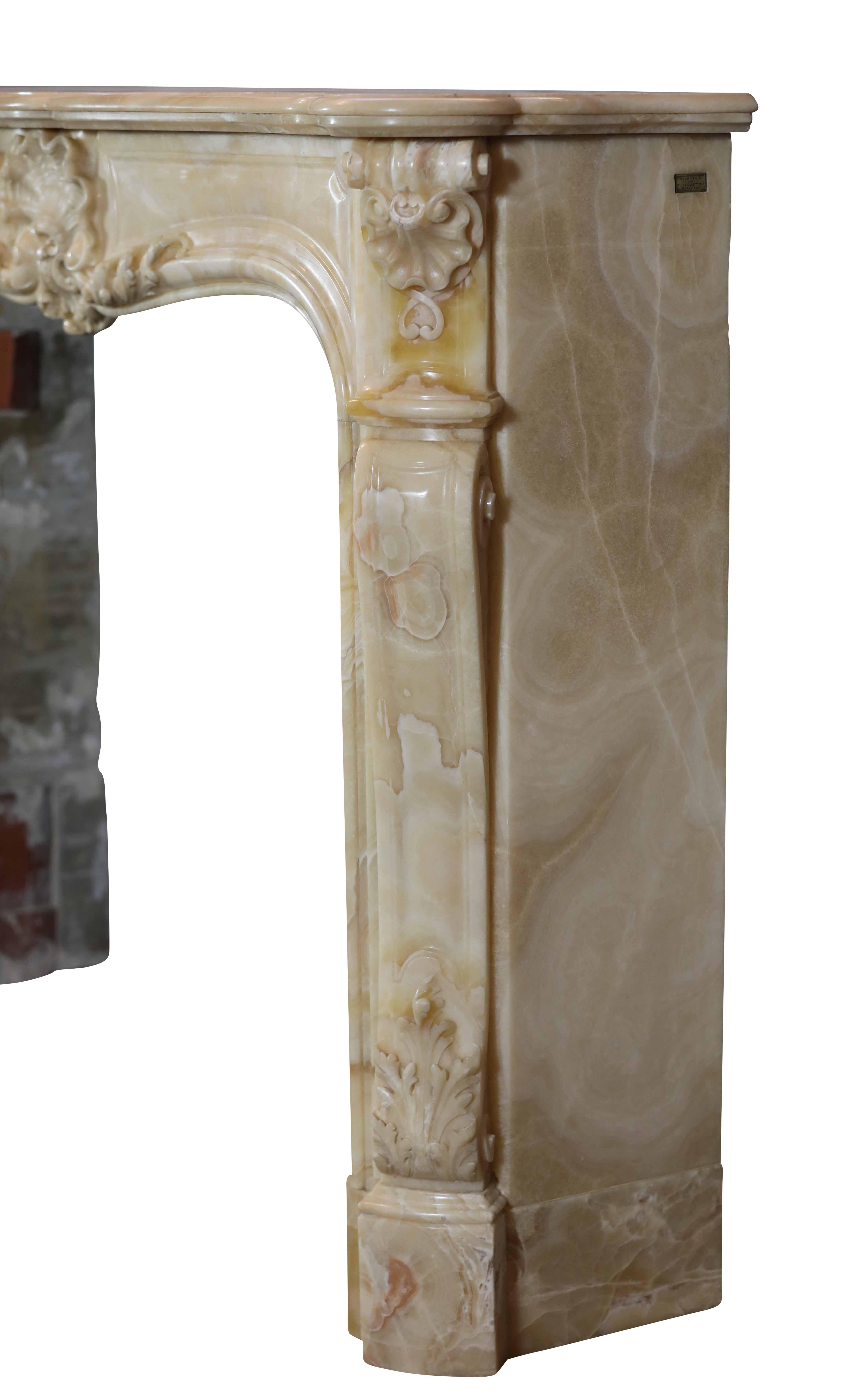 Chimenea paladiana de ónice oriental Grand Prix Jules Cantini 1889 en venta 5
