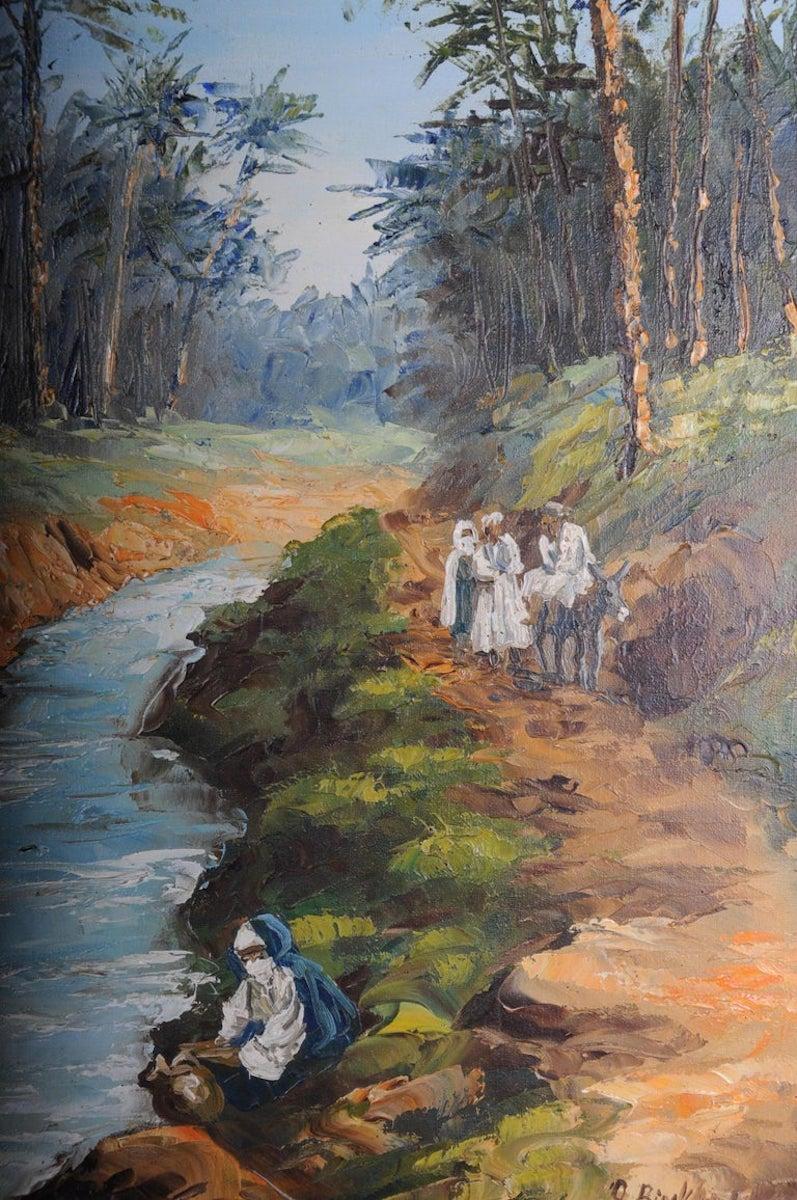Oriental Painter Oil Painting O. Birkholz en venta 4
