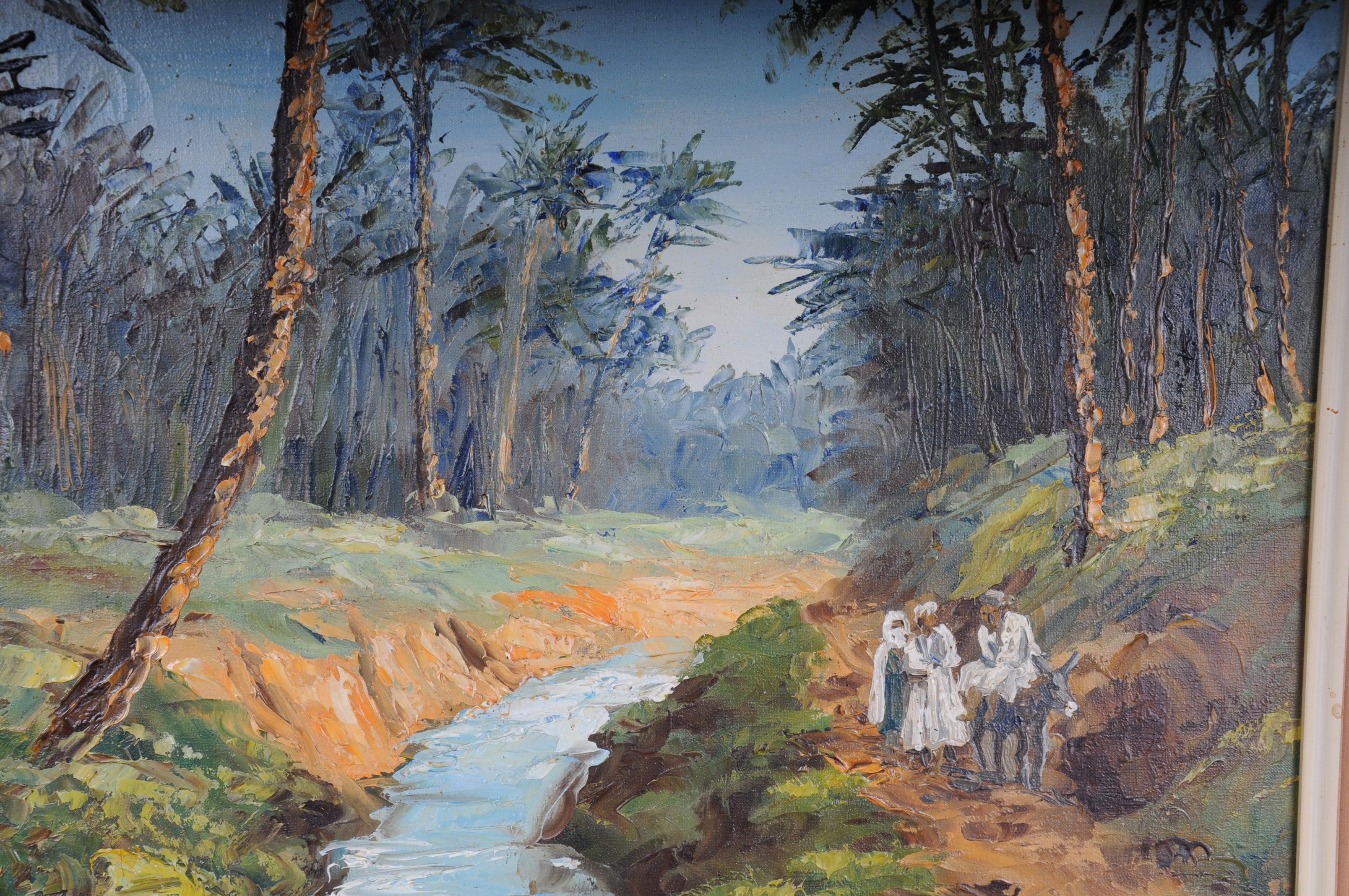 Allemand Peinture à l'huile orientale O. Birkholz