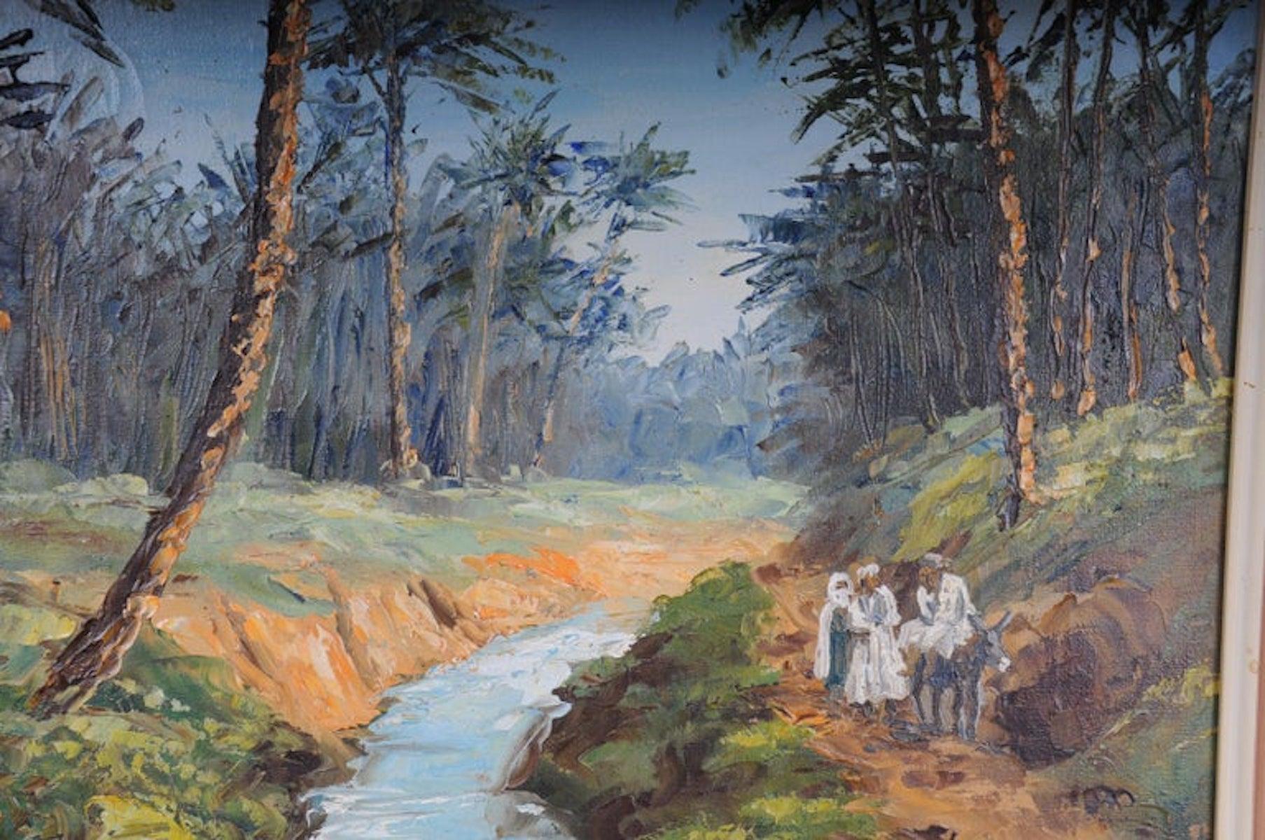 Oriental Painter Oil Painting O. Birkholz Alemán en venta