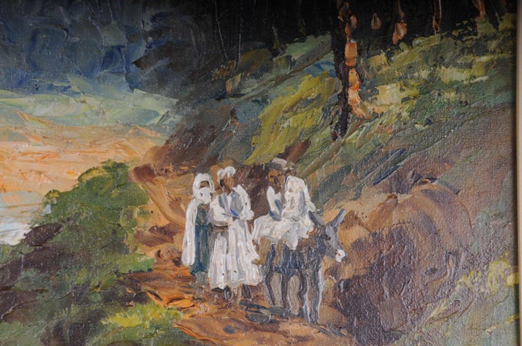Oriental Painter Oil Painting O. Birkholz siglo XX en venta