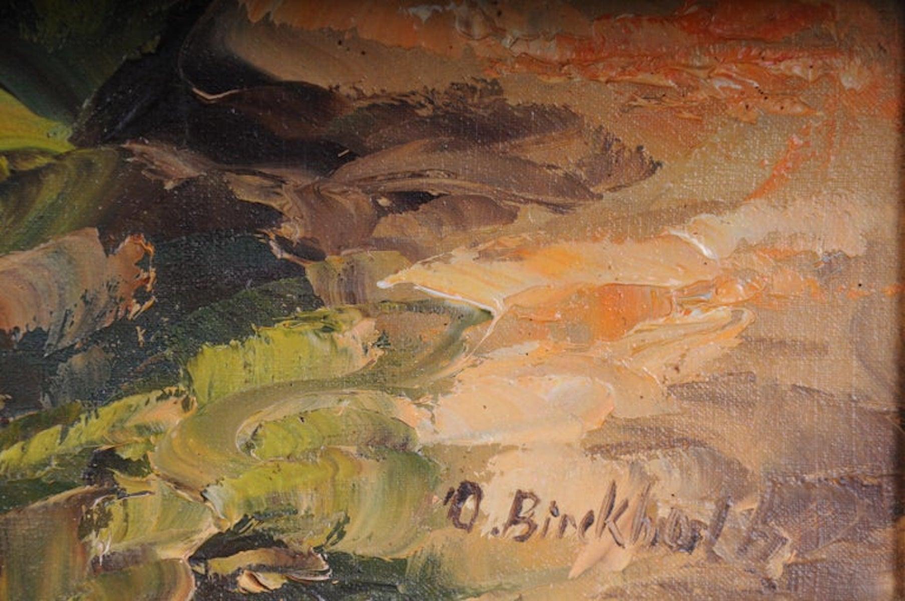 Oriental Painter Oil Painting O. Birkholz Lienzo en venta